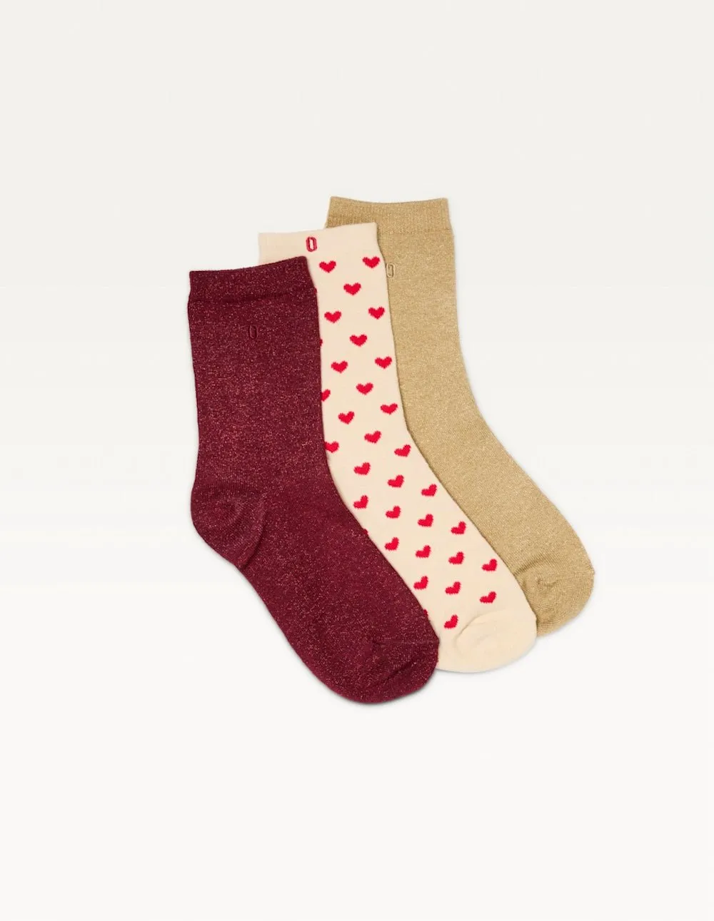 Pack de 3 chaussettes Rouge