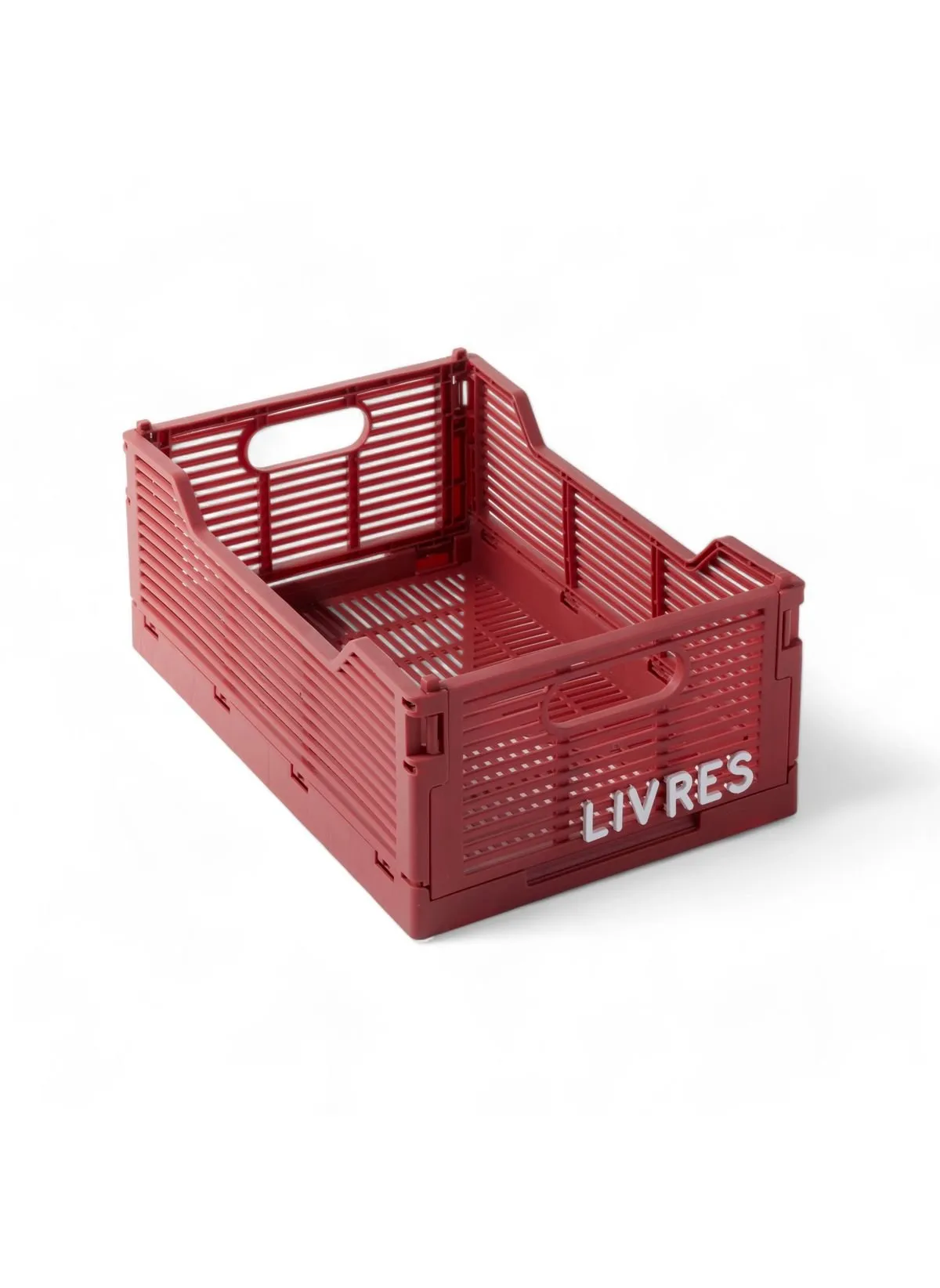 Caisse pliable en plastique Rouge LA TETE DANS LES NUAGES