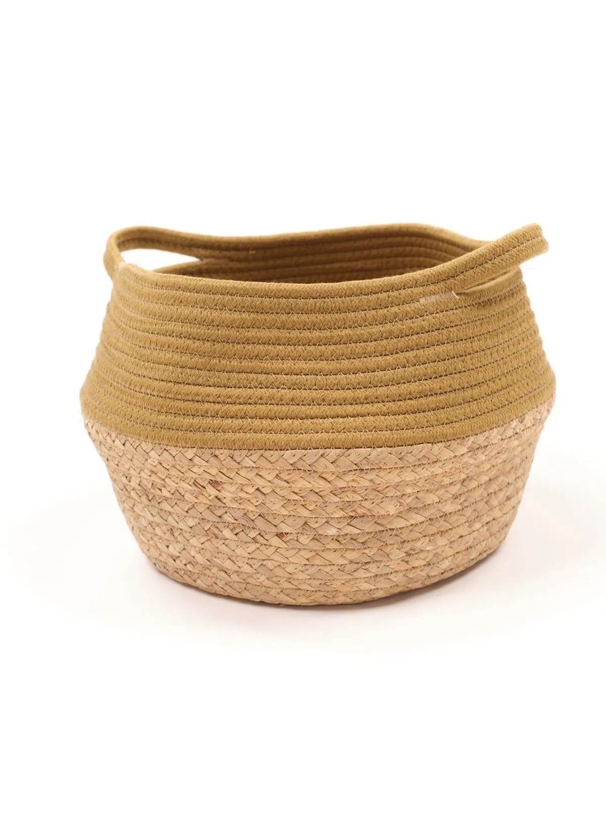 Panier rond en coton Marron LA FACTORY