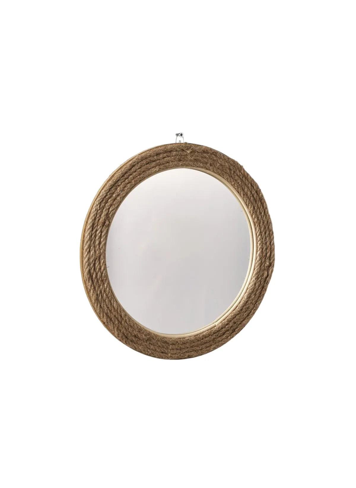 Miroir rond en rotin Marron FRENCH PORT