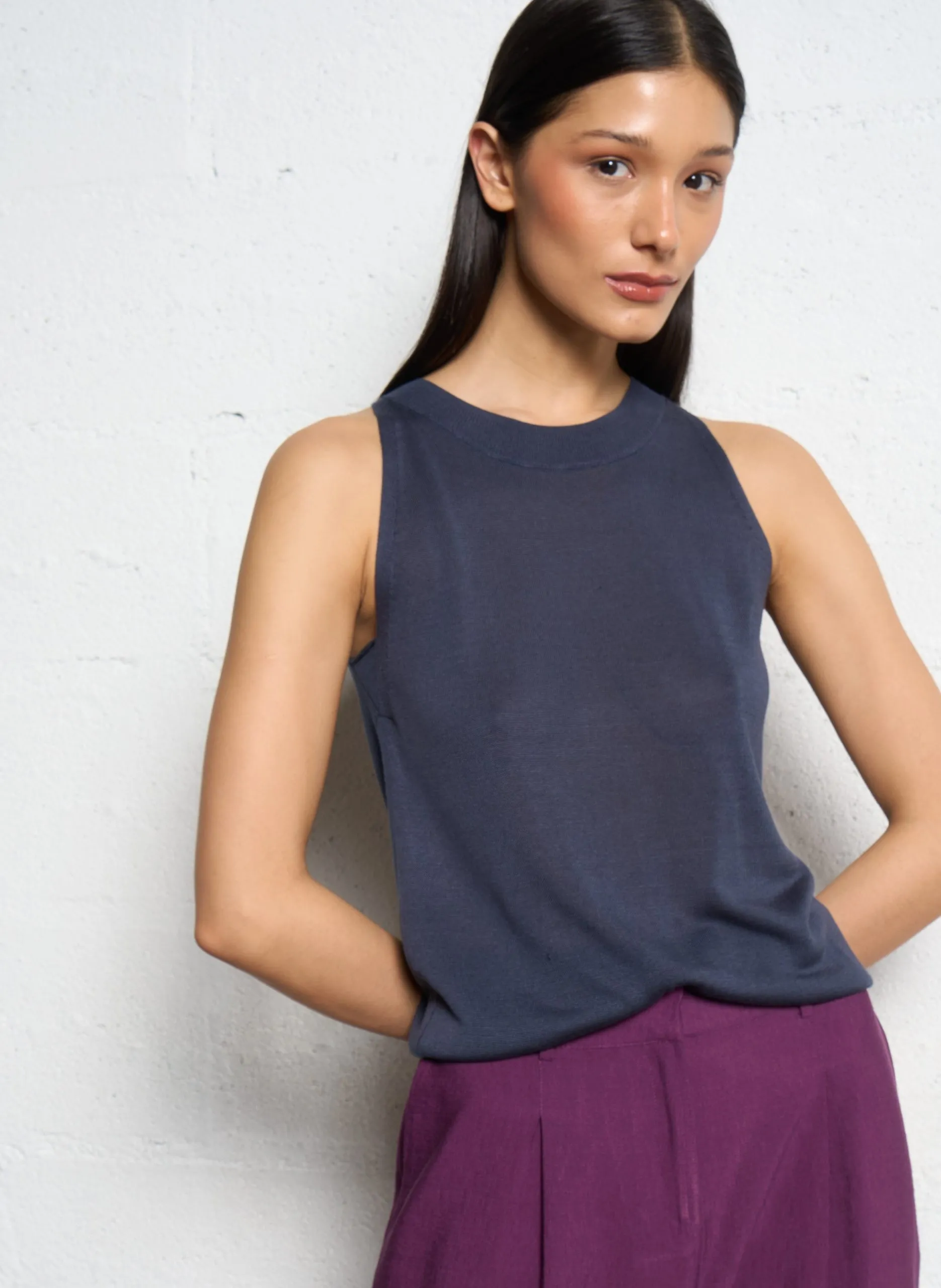 Top en maille Gris LOLA