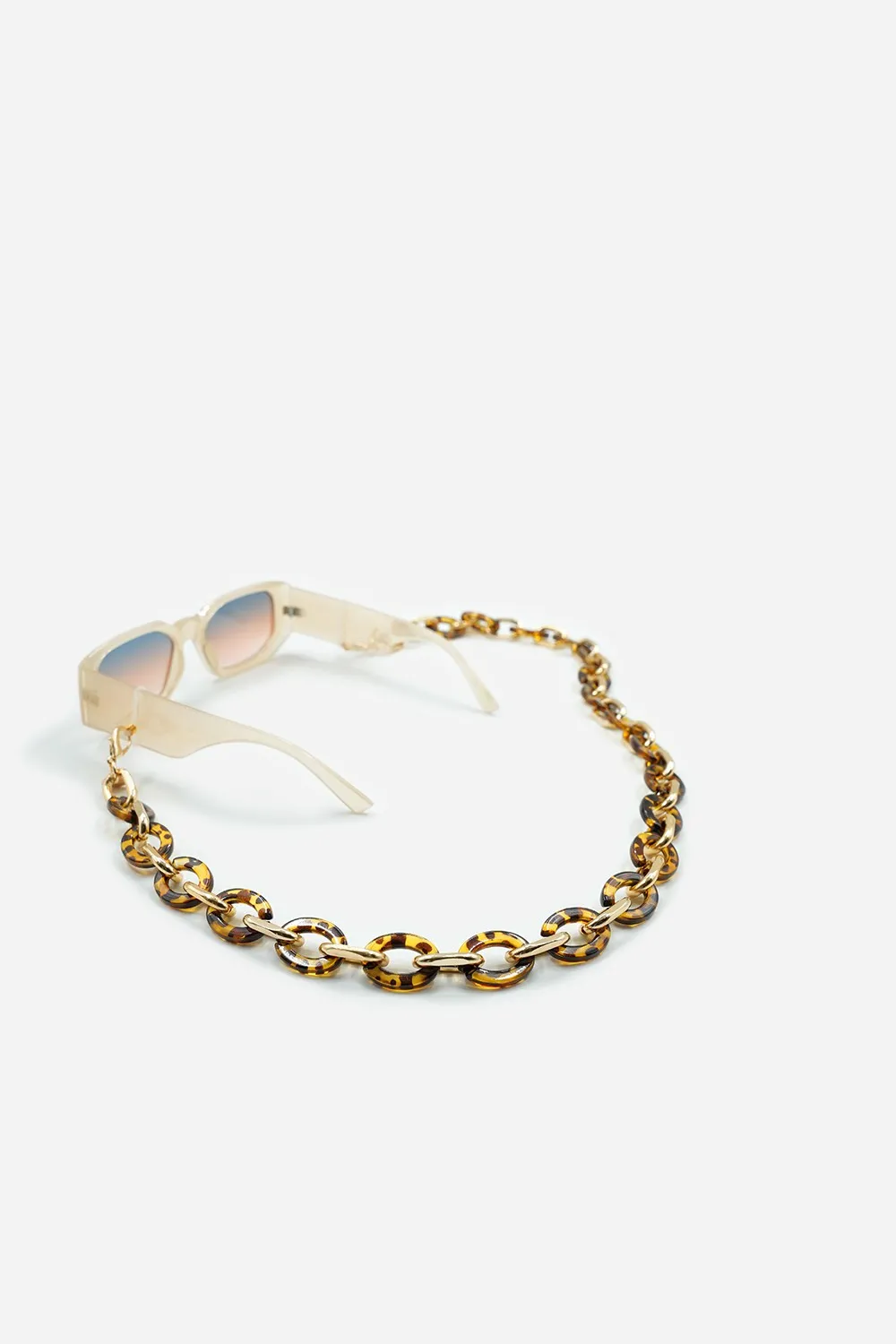 Chaîne de lunettes en perles Marron CASSY