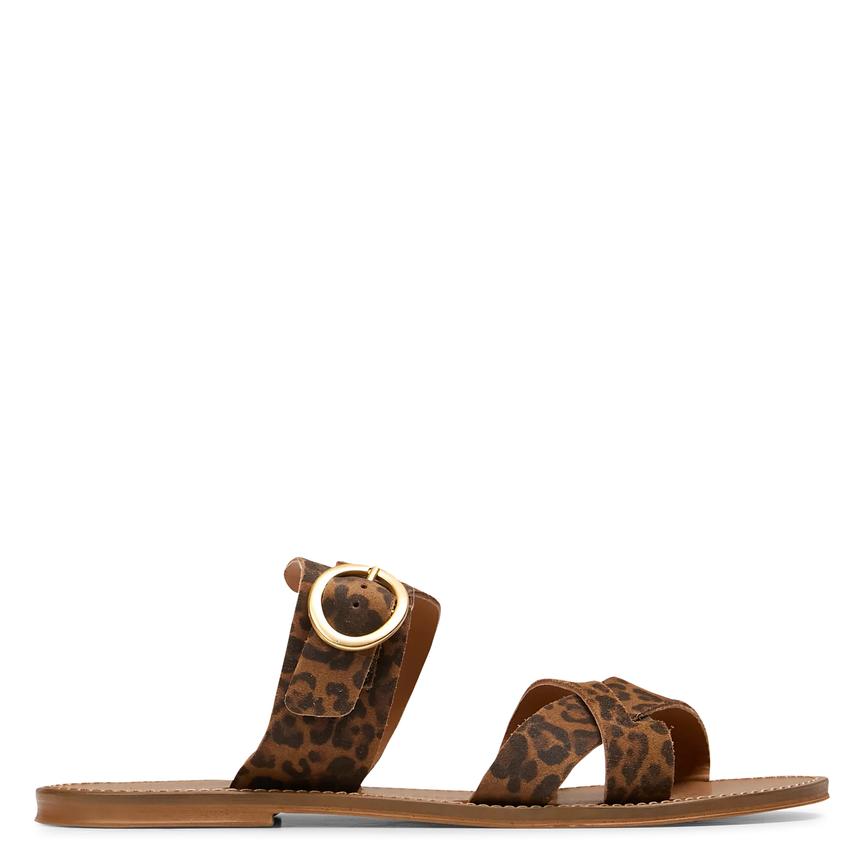 Mules plates en cuir Multicolore ELSA