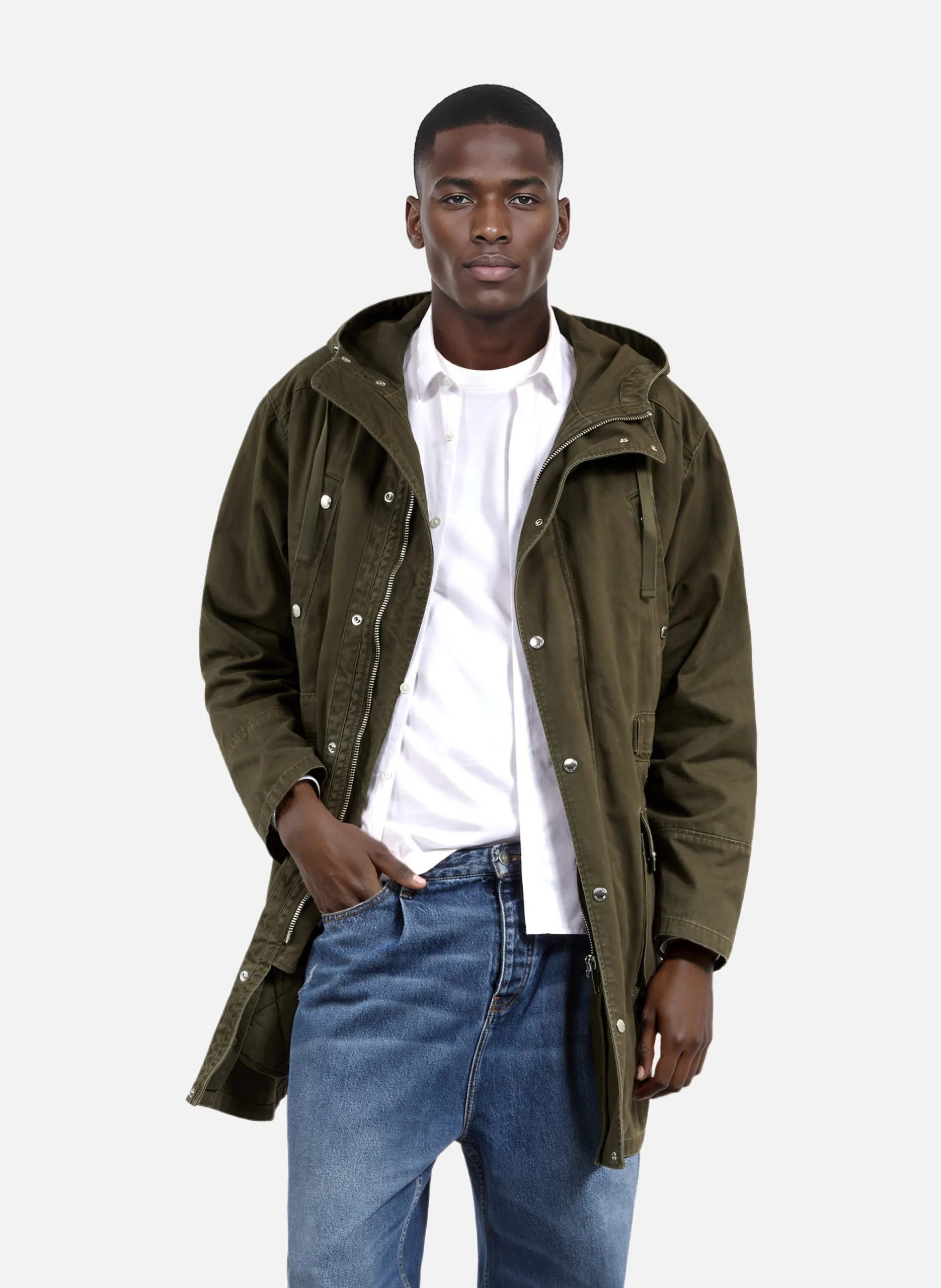 Parka à capuche Vert