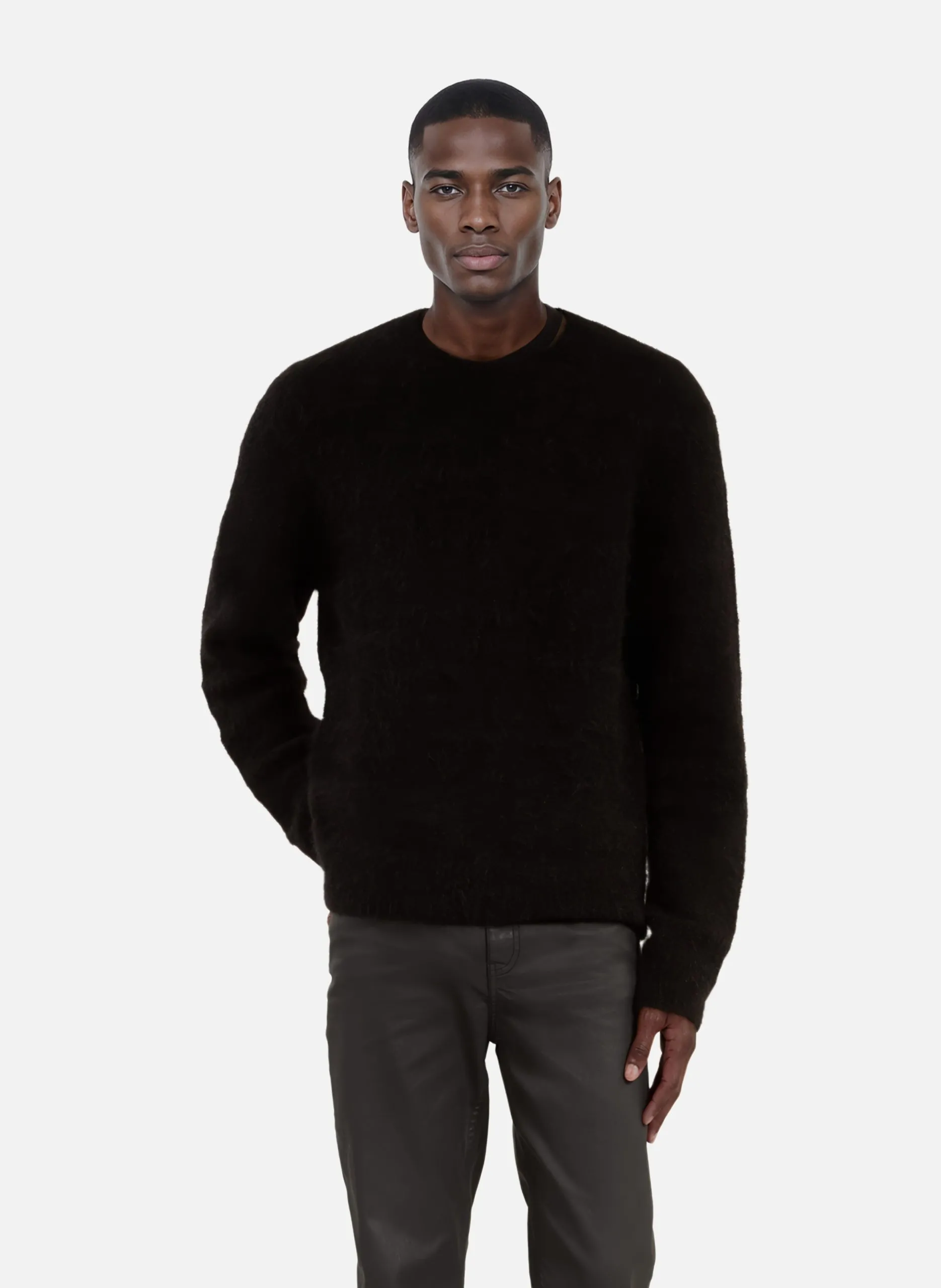 Pull en laine et mohair Noir