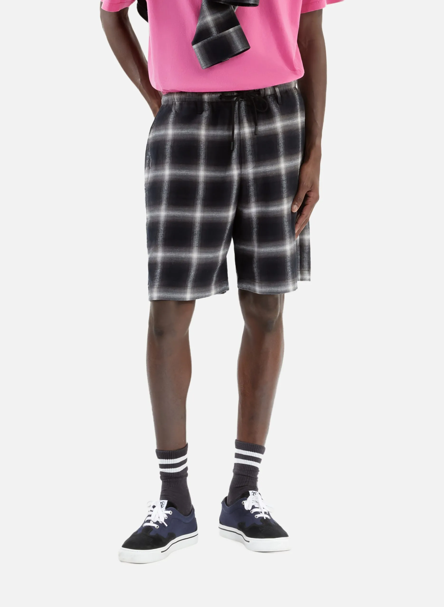 Bermuda à carreaux Noir