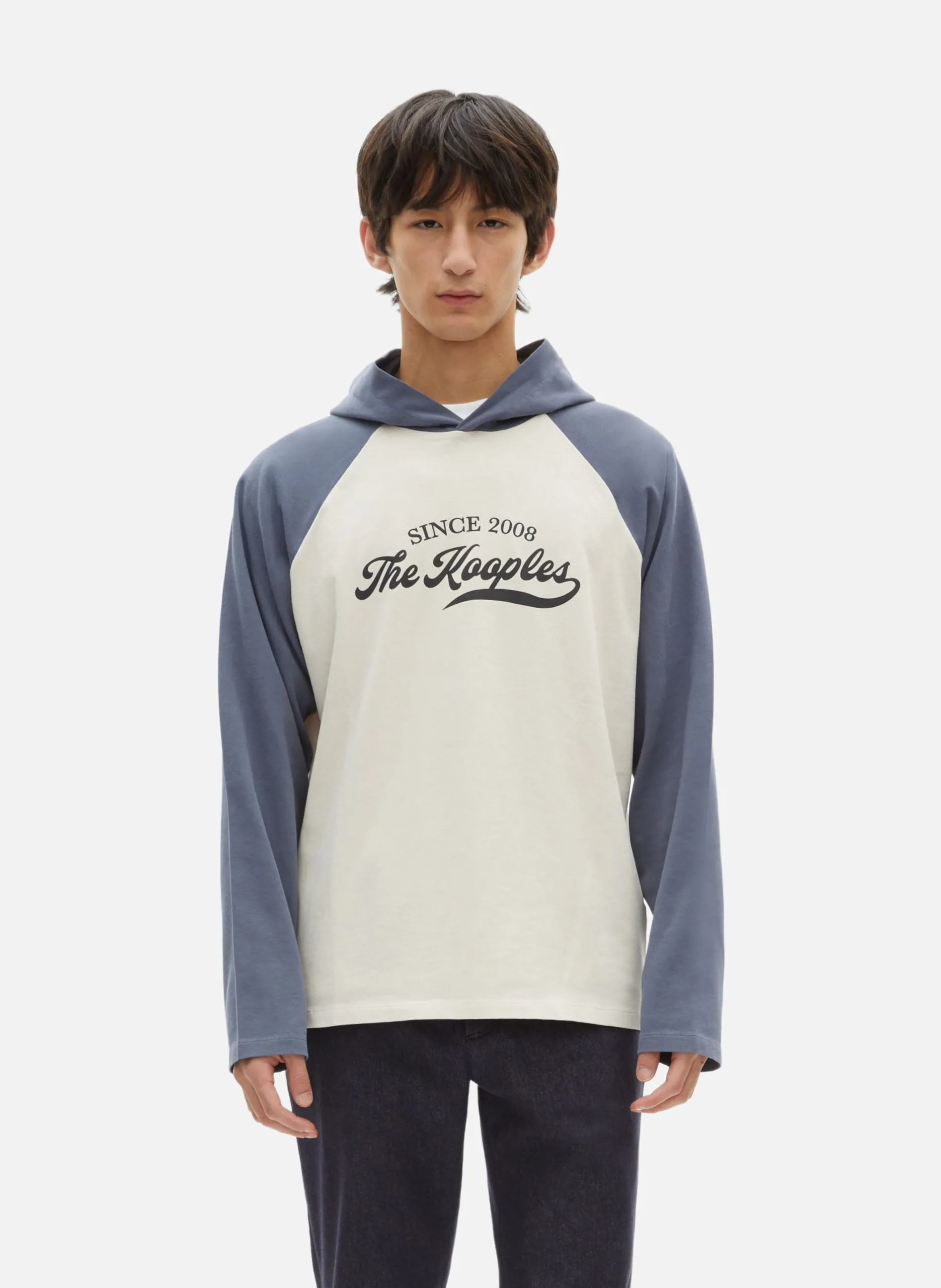 T-shirt manches longues à logo Beige