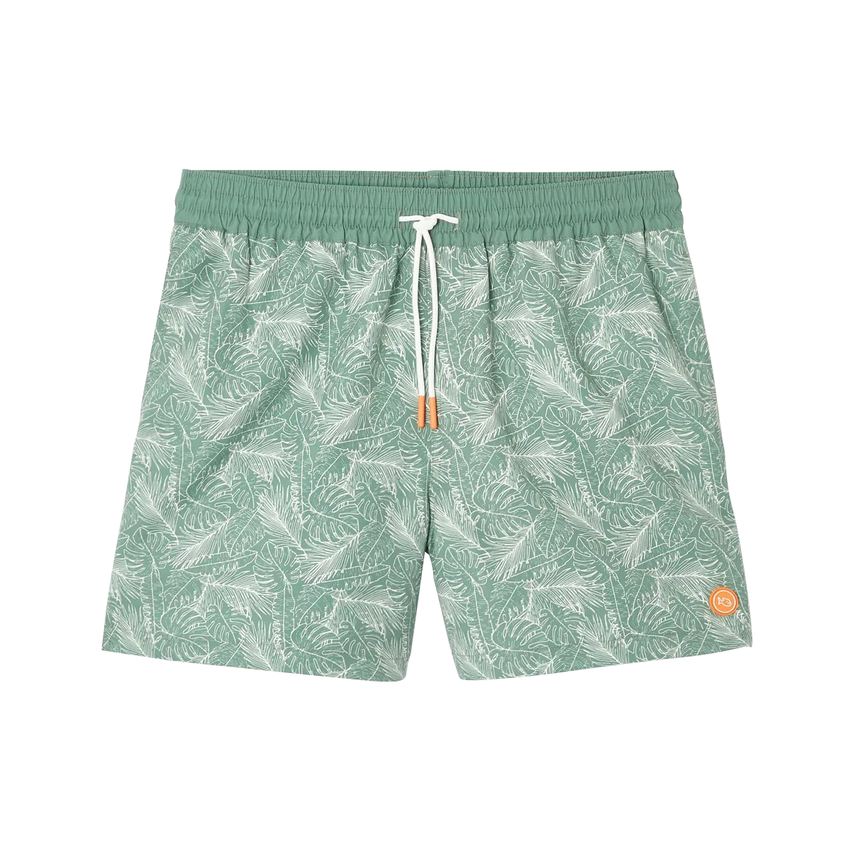 Short de bain en polyester recyclé Vert PALM GROOVE