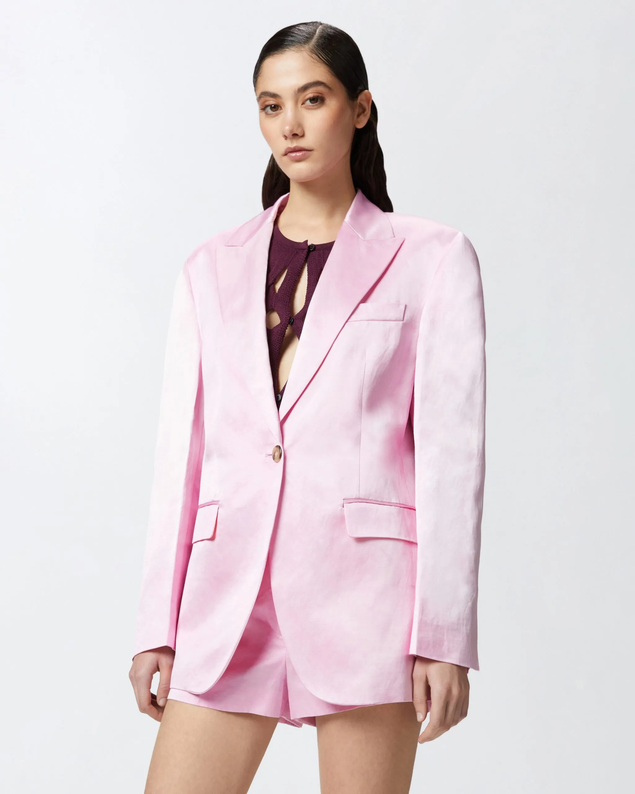 Blazer droit Rose