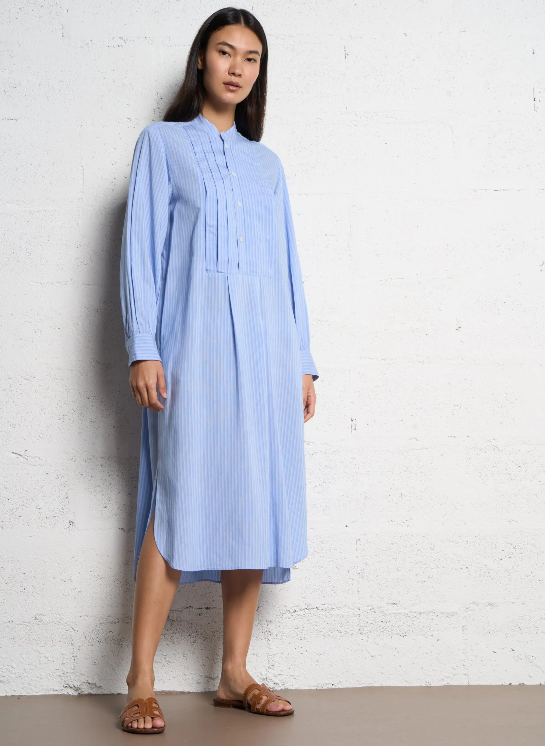 Robe longue rayée Bleu BAULA