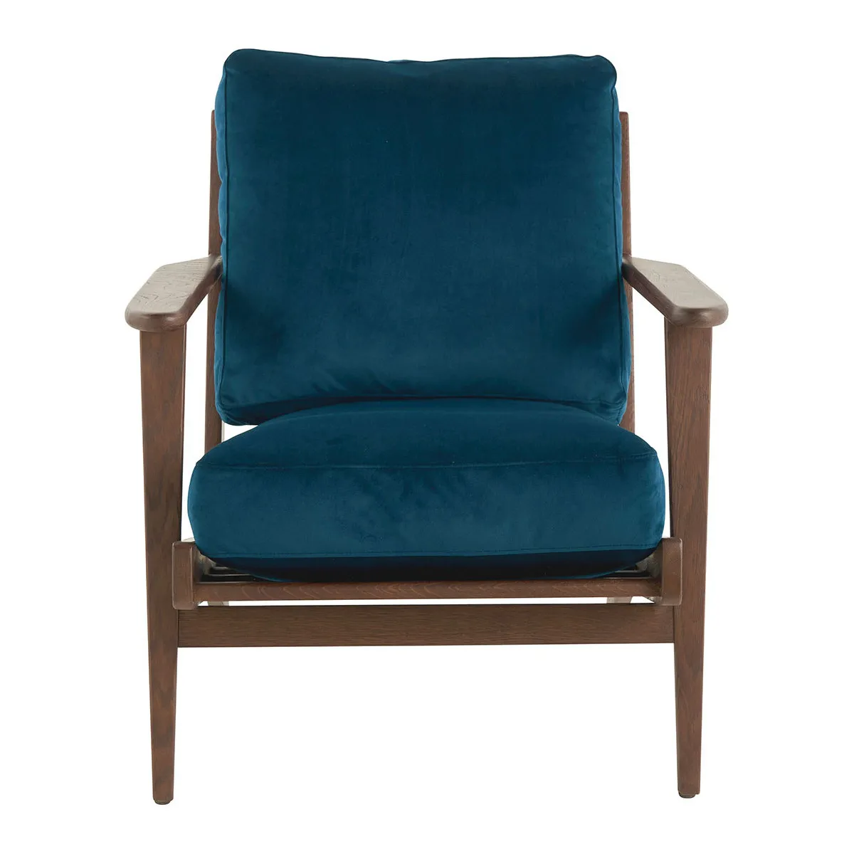 Fauteuil jules en velours - bleu nuit Bleu JULES