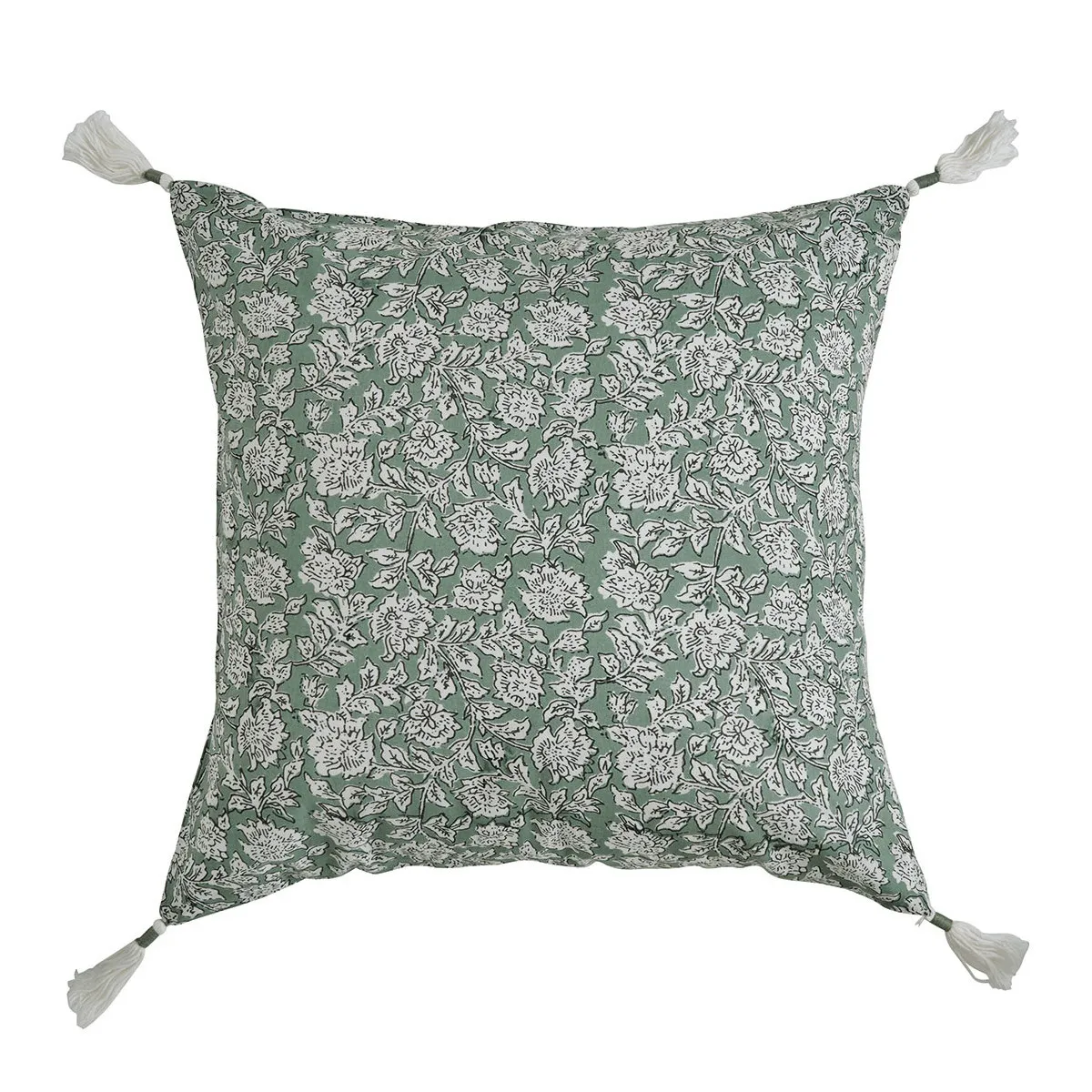 Housse de coussin éden en coton - céladon - 50 x 50 cm Vert EDEN