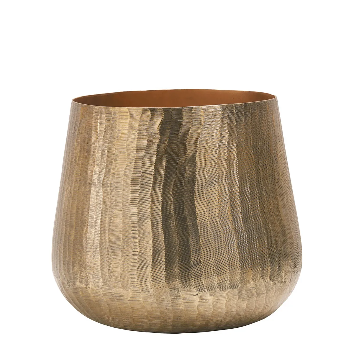 Set de cache-pots patio laiton vieilli Doré PATIO