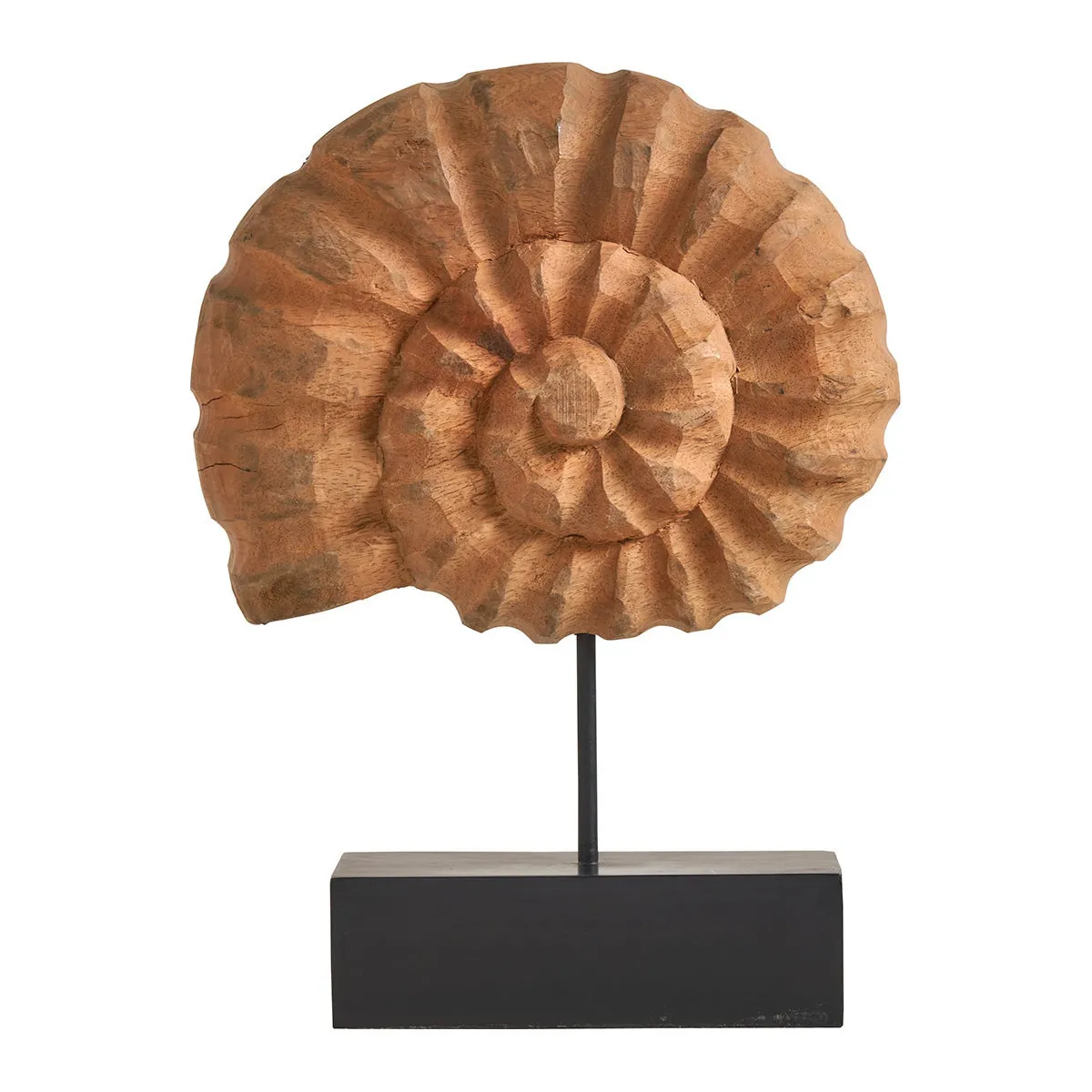 Statue coquillage en manguier et métal Beige COQUILLAGE