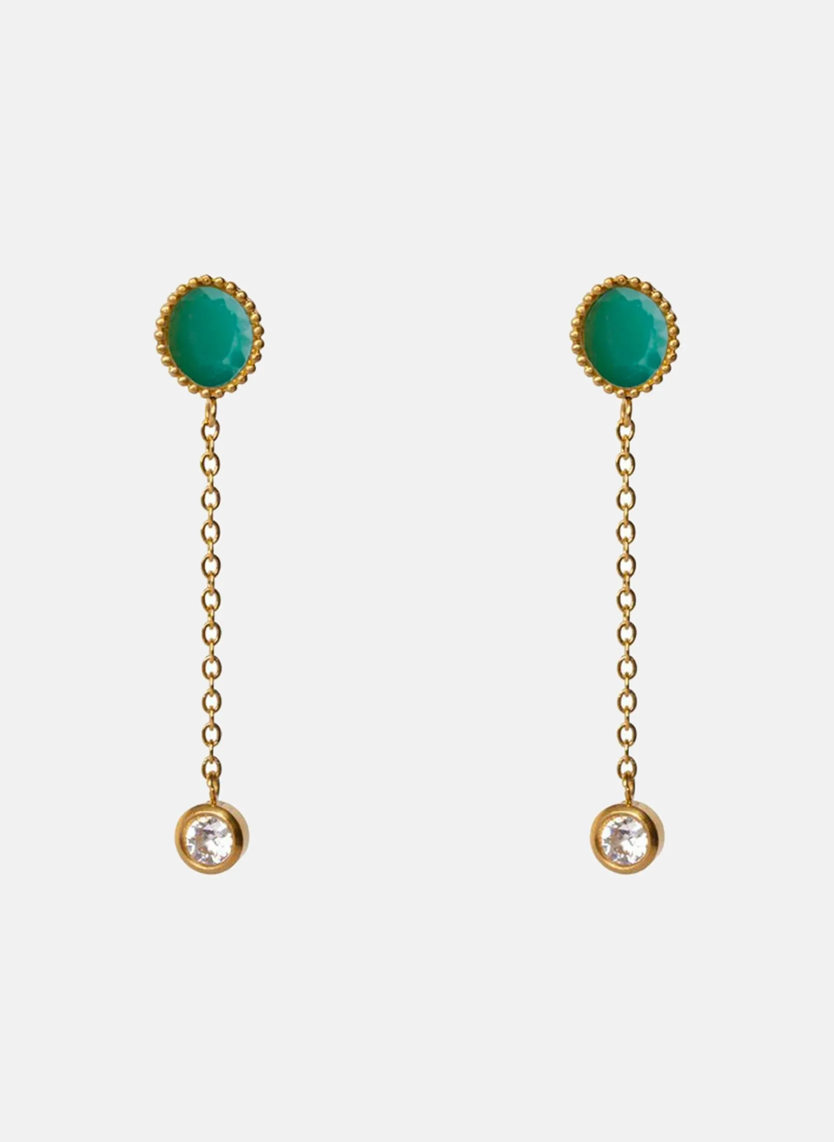 Boucles d'oreilles pendantes clio Vert CLIO