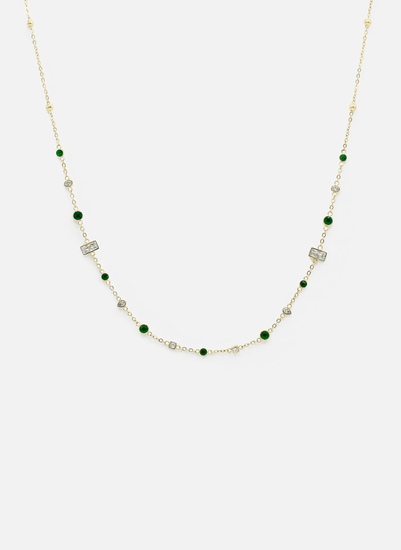Collier chaîne anne Vert ANNE