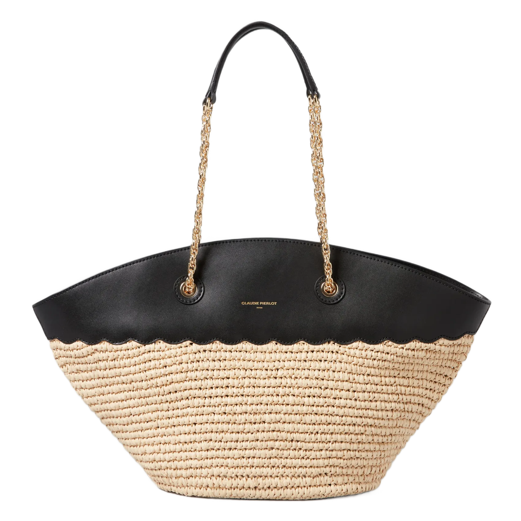 Panier en paille Noir