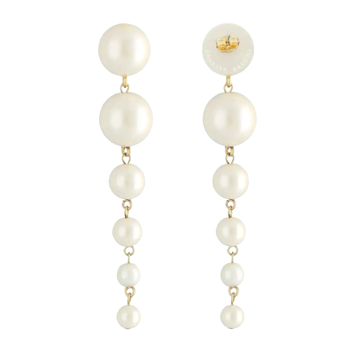 Boucles d'oreilles Blanc WATERFALL PEARL