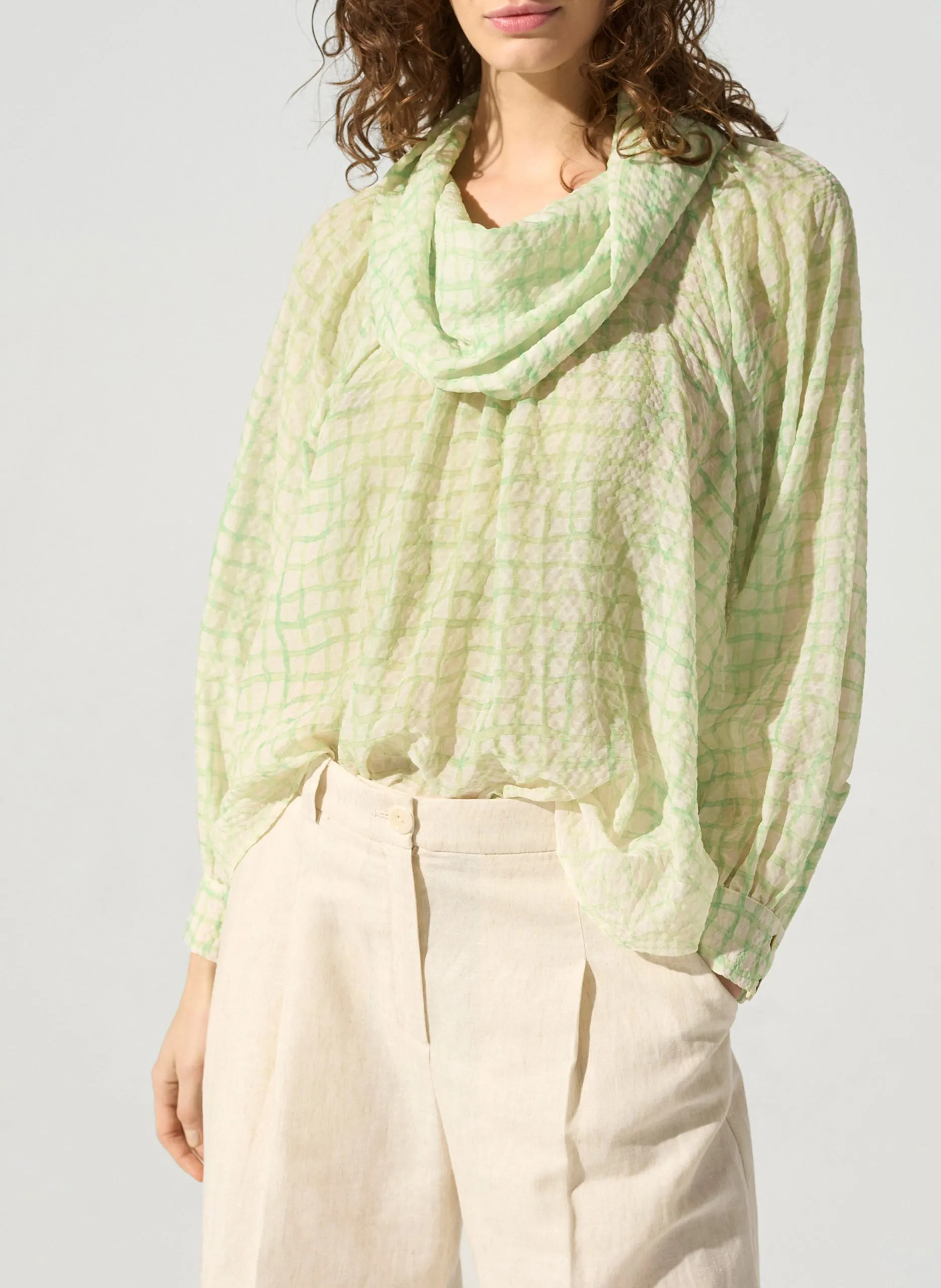 Blouse col bardot Vert