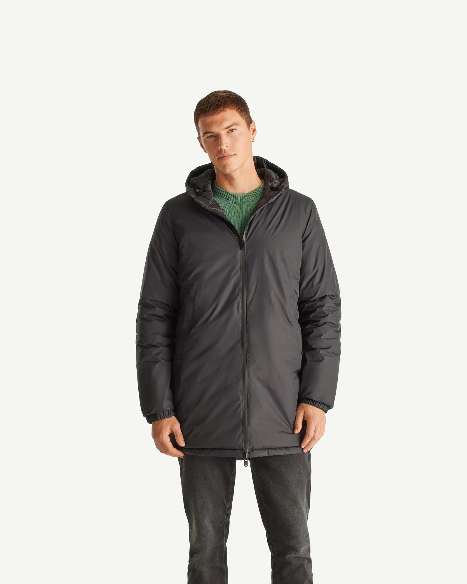 Doudoune longue réversible à capuche amsterdam 2.0 Noir