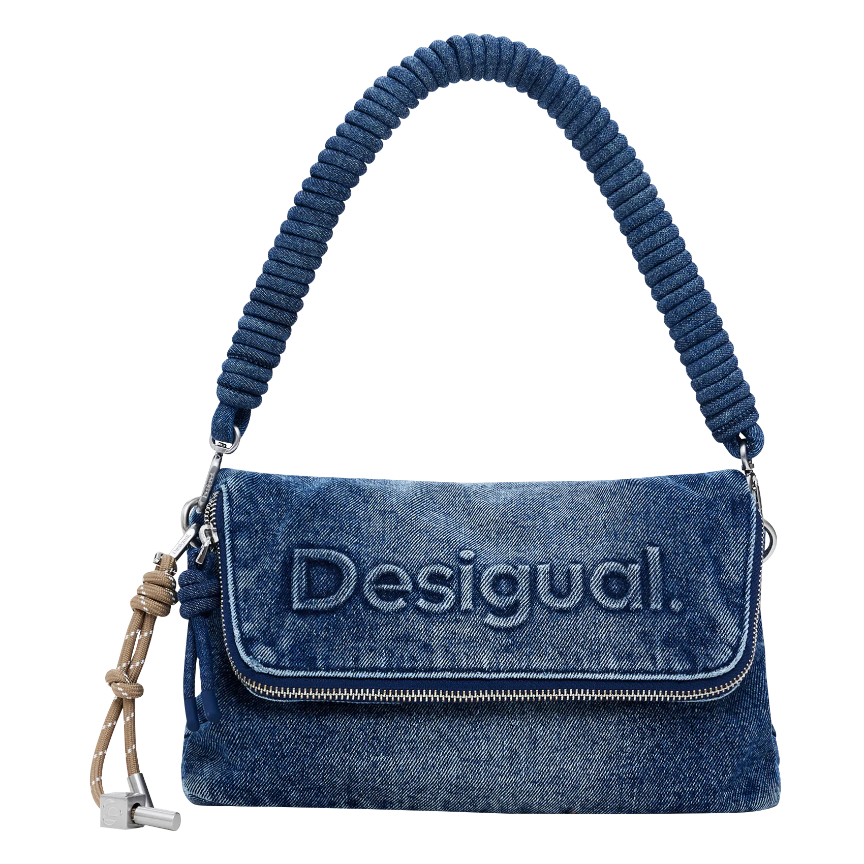 Sac épaule en coton Bleu