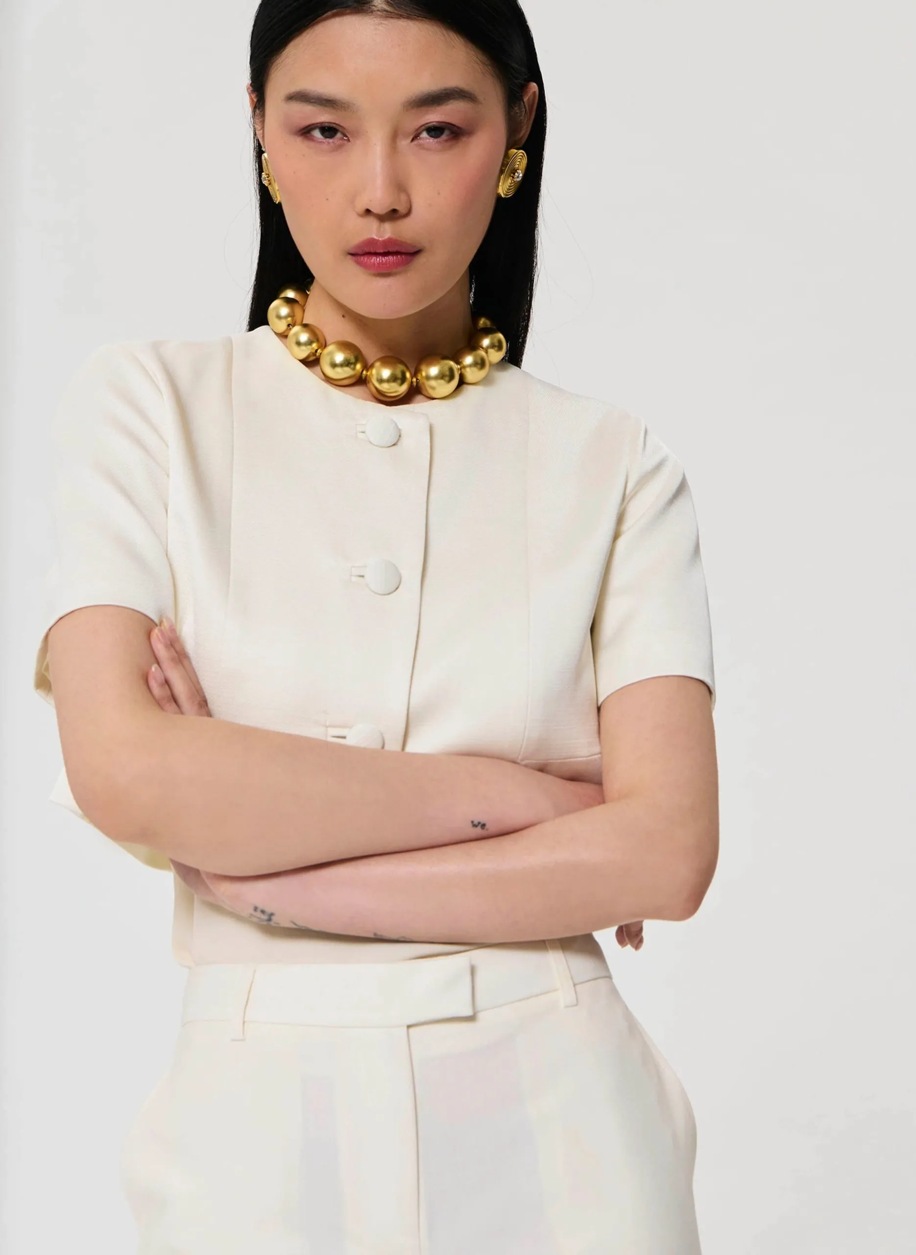 Veste col rond Beige VERDI