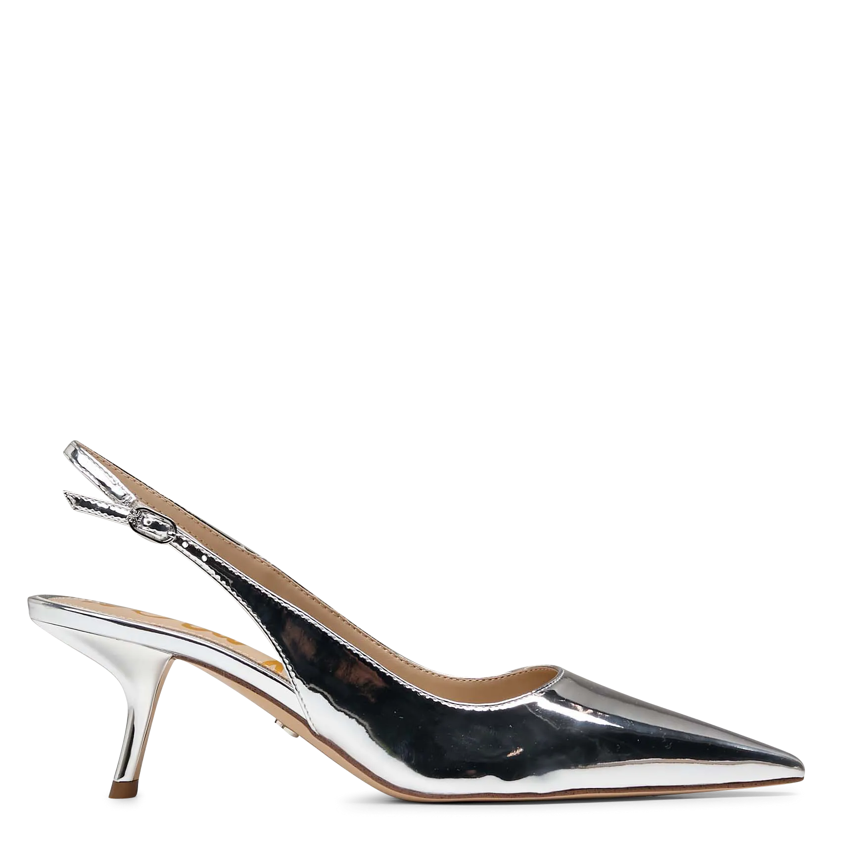 Sandales à talon métallisées Argent BIANKA SLING