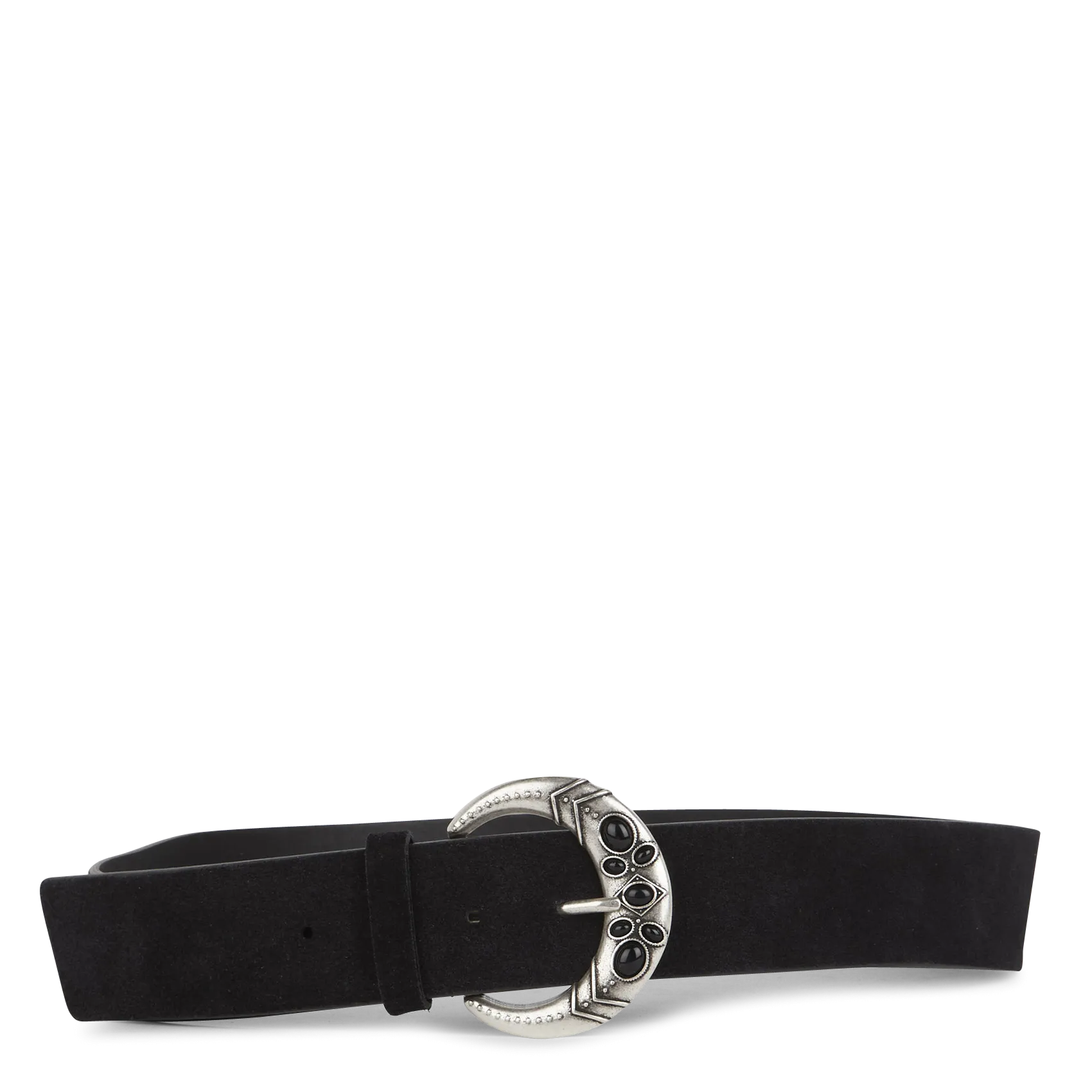 Ceinture en cuir velours Noir BRODY
