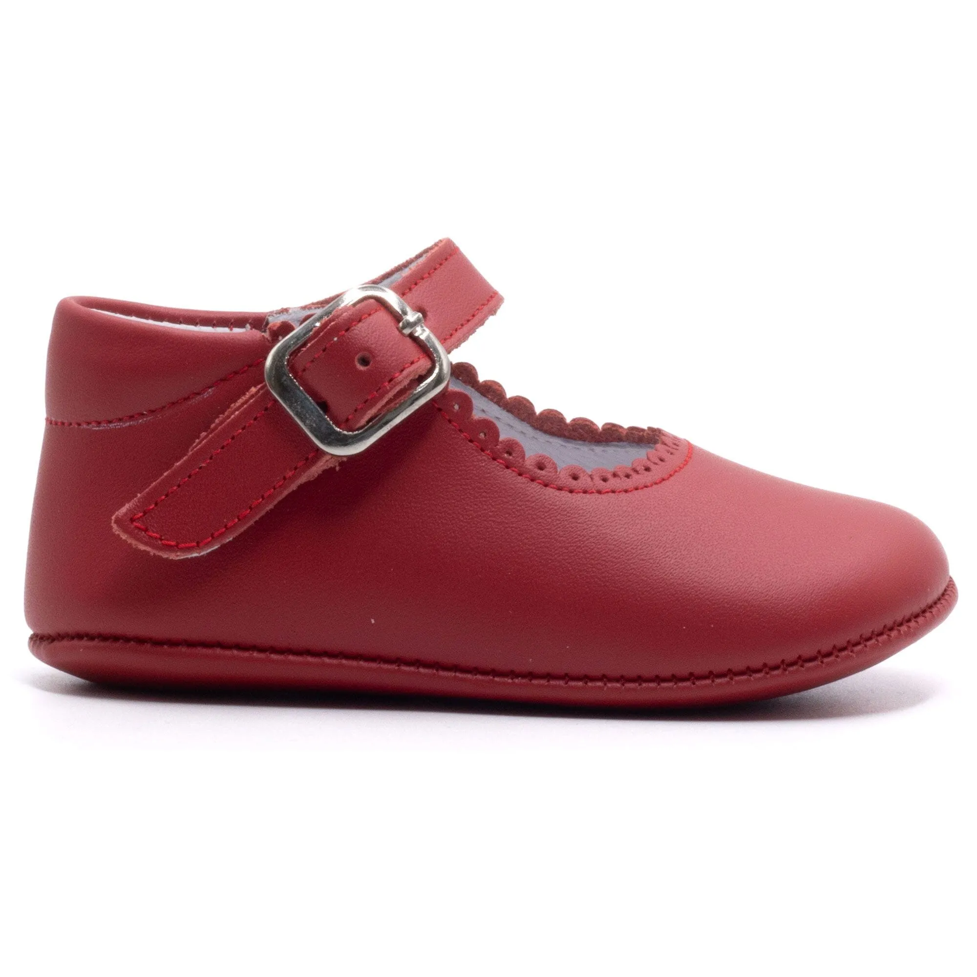 Chausson cuir fille Rouge BONI ALIX
