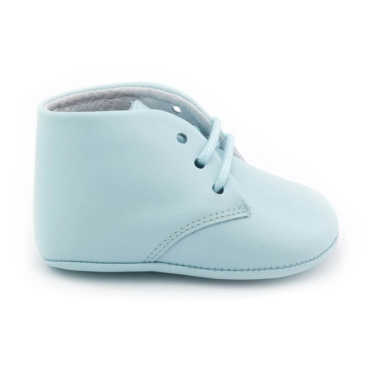 Chausson cuir souple bébé Bleu BONI CHARLES