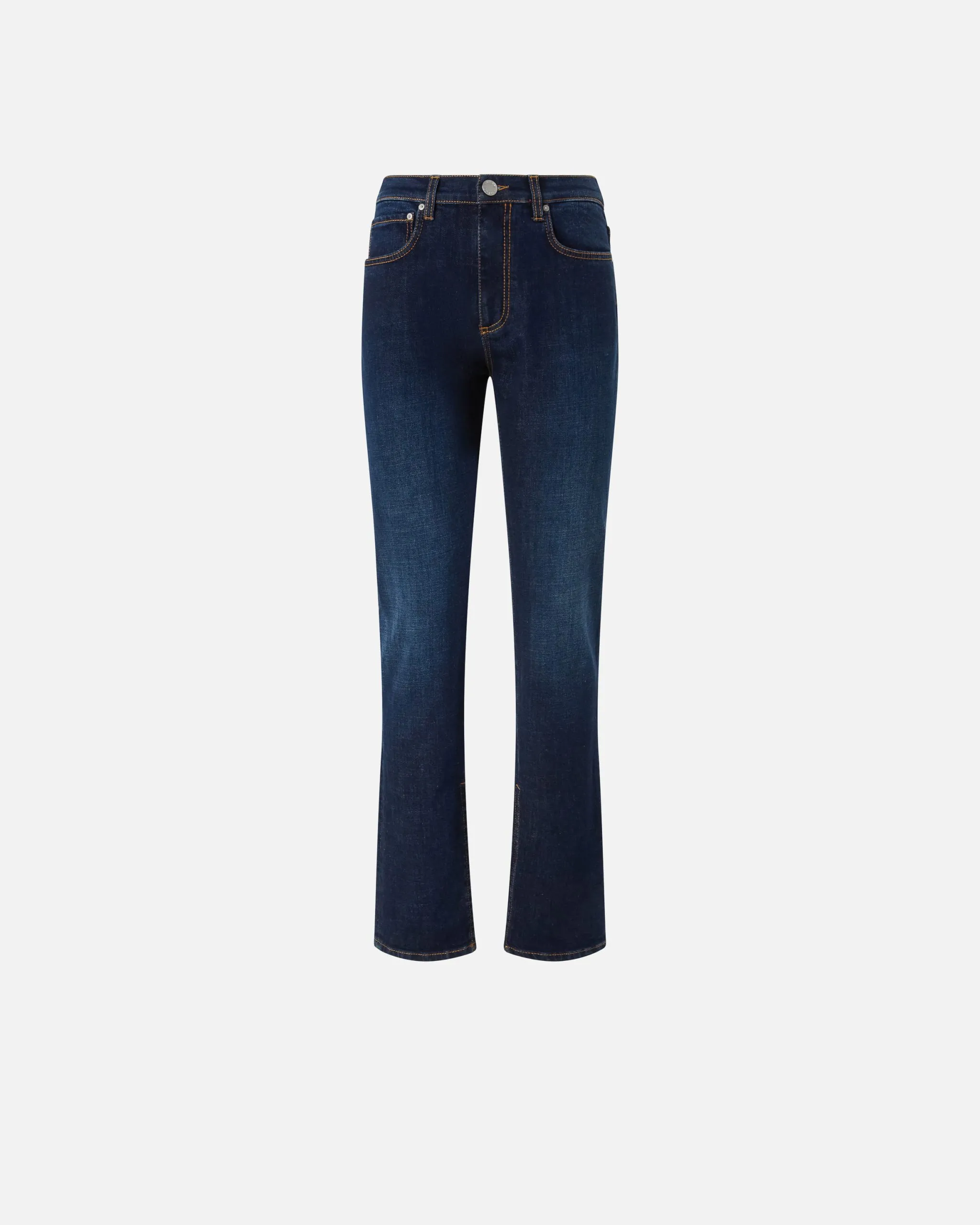 Jean straight-fit foncé fendu Bleu