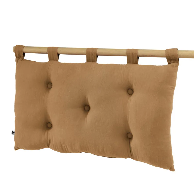Tête de lit en gaze de coton Marron