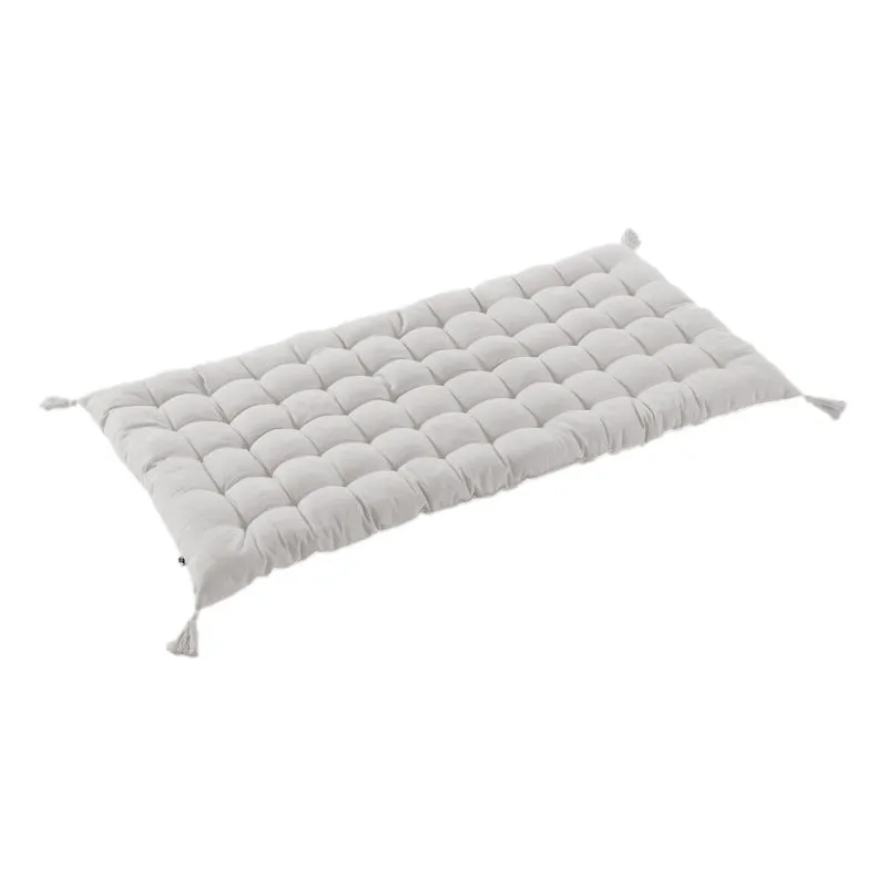 Matelas de sol avec pompons déperlant Gris