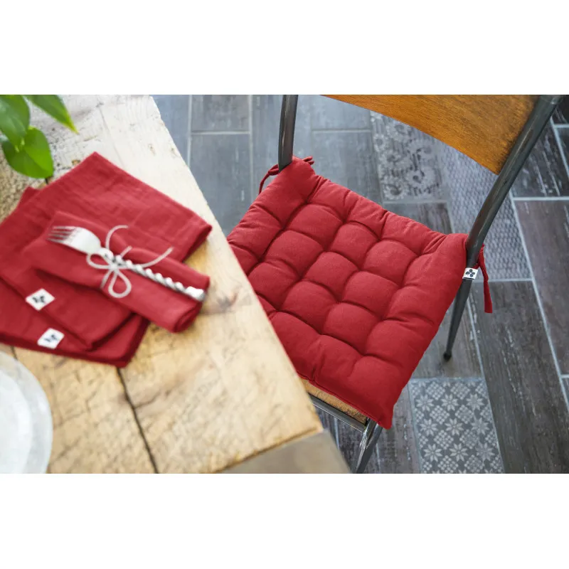 Assise matelassée outdoor déperlant Rouge