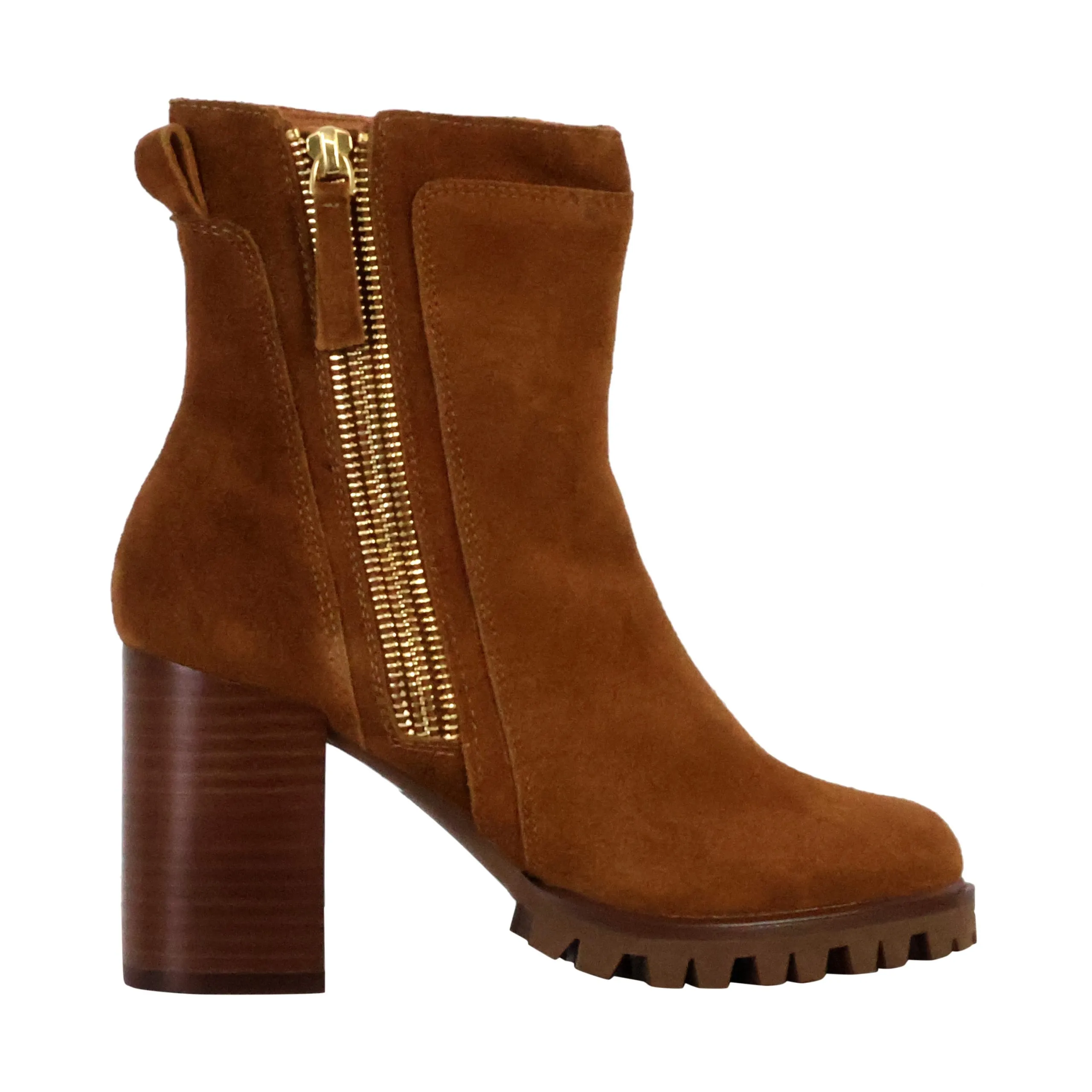 Bottines à talon cuir silene Marron