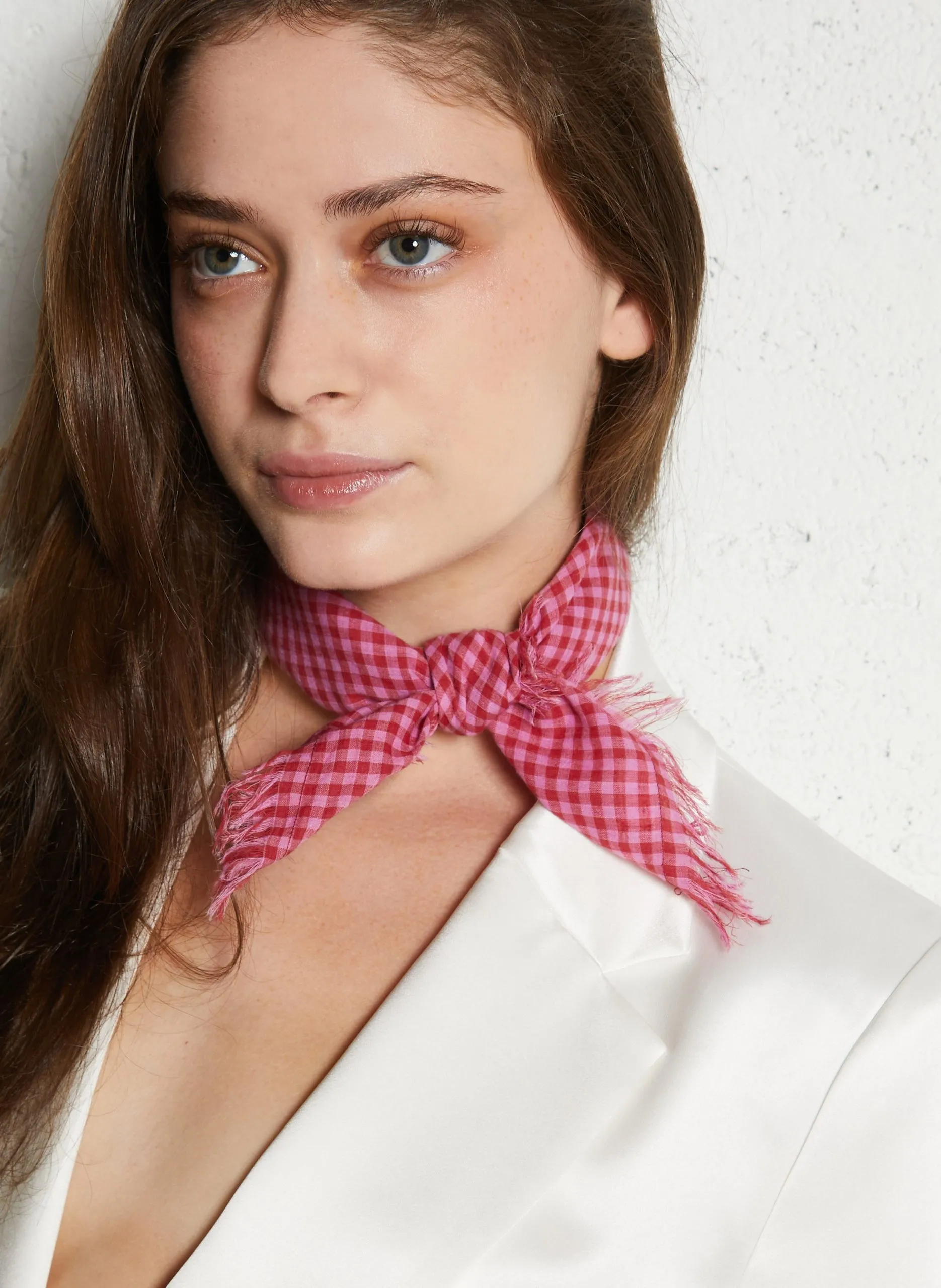 Foulard en coton Rose MANIKA