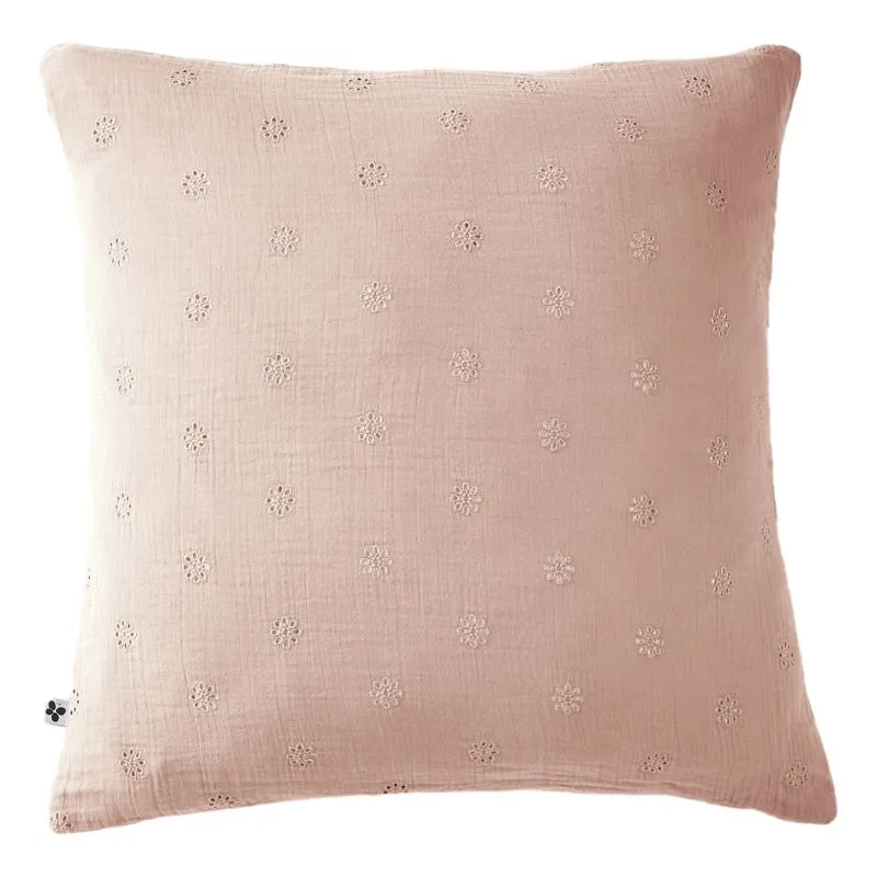 Taie d'oreiller percale de coton Rose