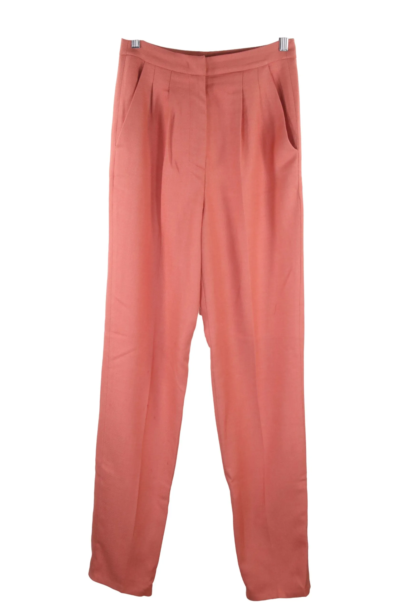 Pantalon large en laine Rose
