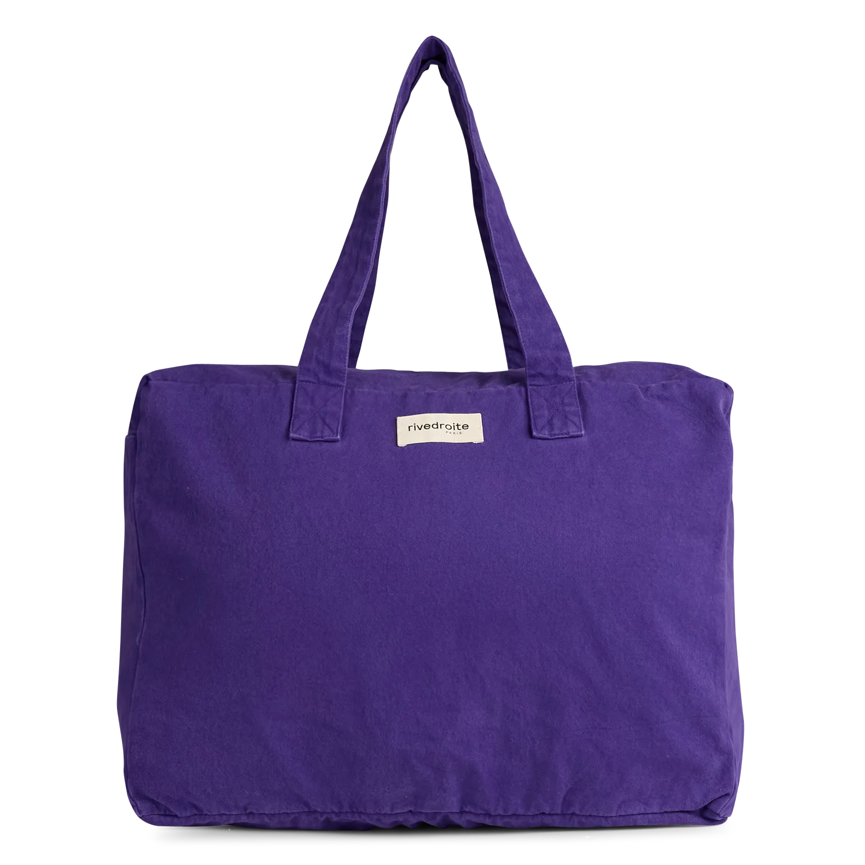 Sac shopping en coton bio mélangé Violet ELZEVIR