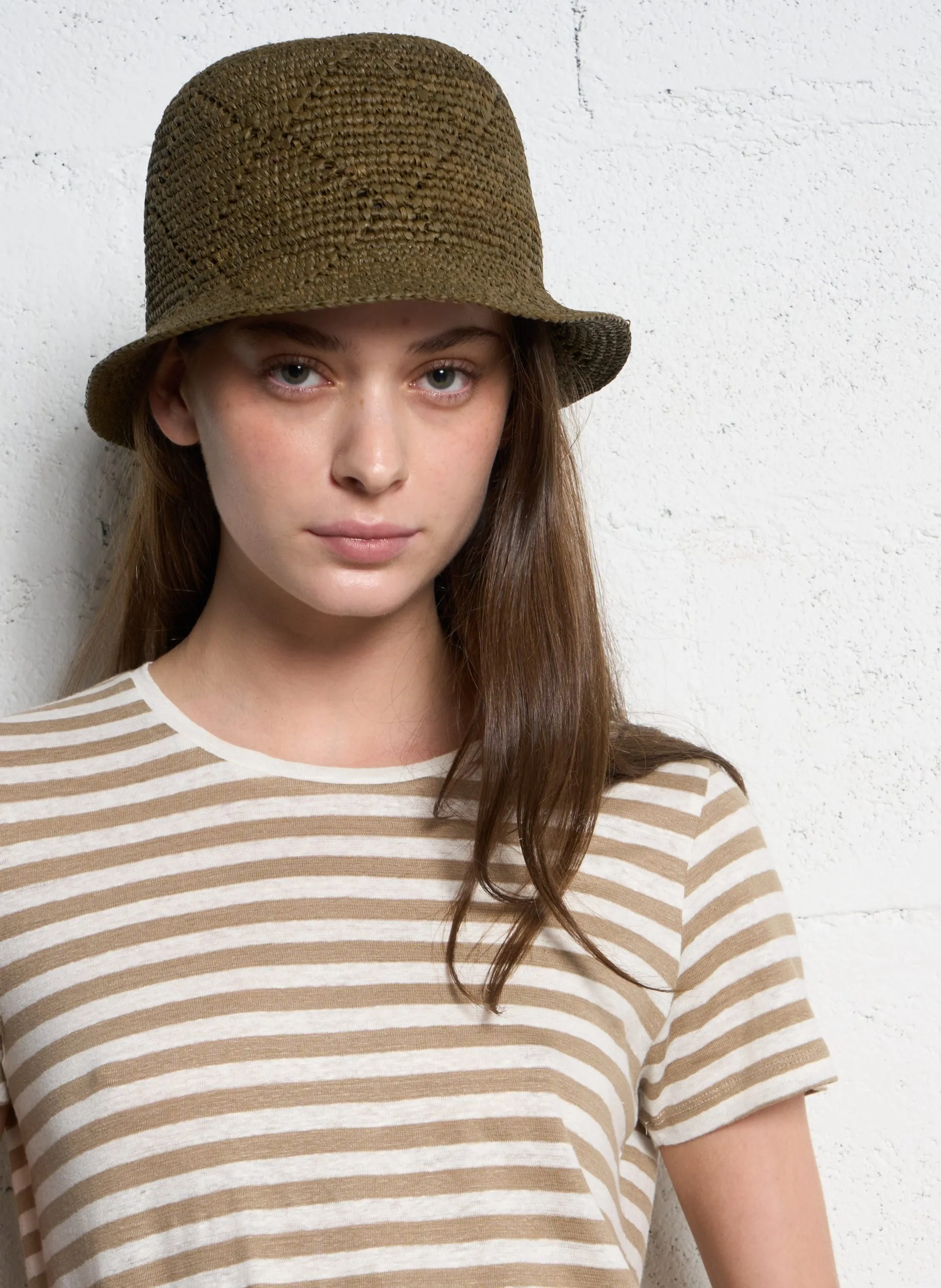 Chapeau en raphia Kaki TOREBA