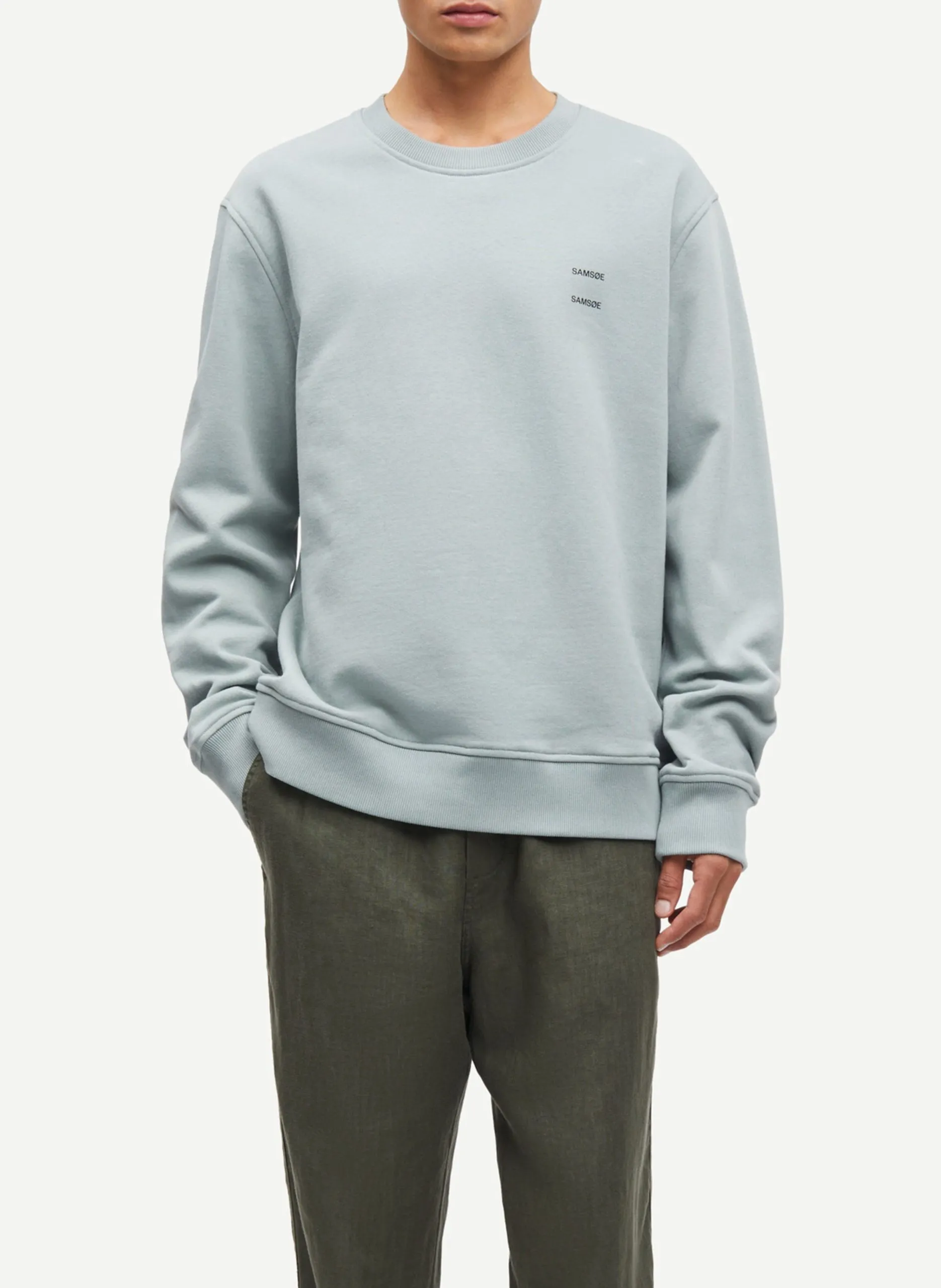 Sweat col rond regular-fit en coton bio Bleu JOEL