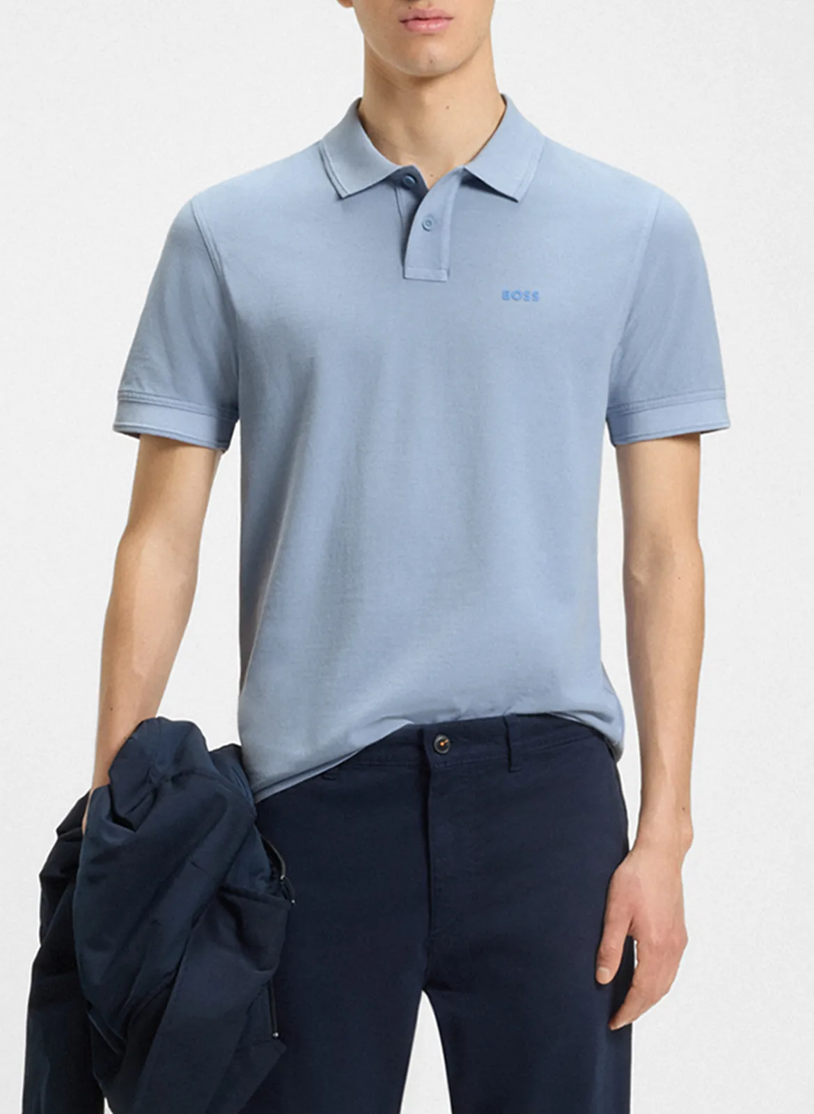Polo regular-fit en coton Bleu