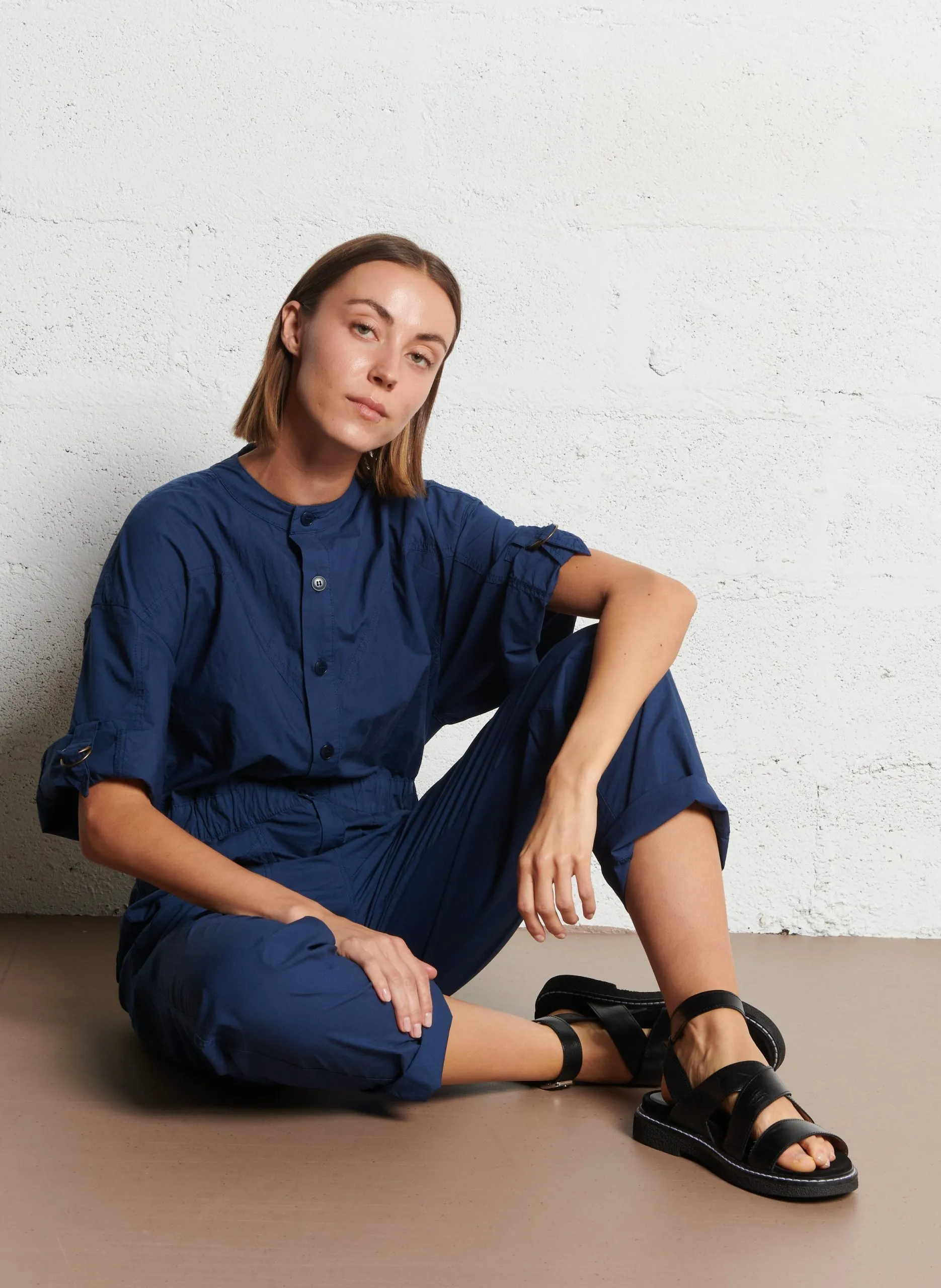 Combinaison droite en coton Bleu BERETA