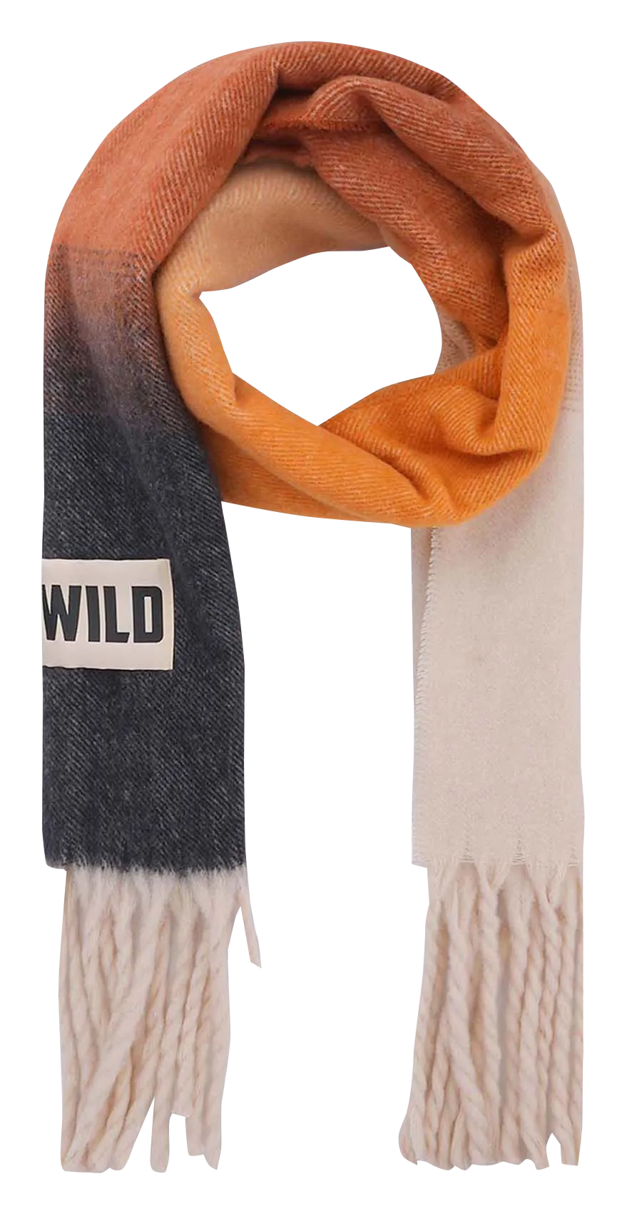 Echarpe épaisse à franges Marron SALINA