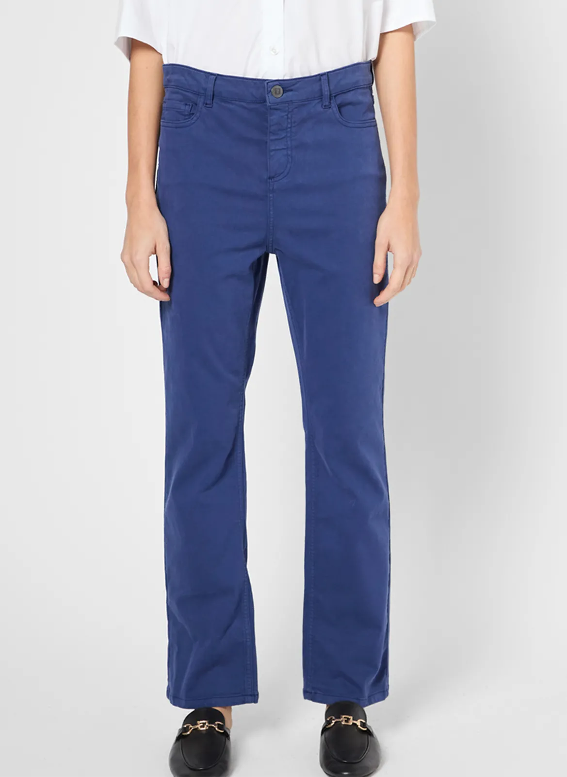 Jean slim en coton mélangé Bleu LUNE