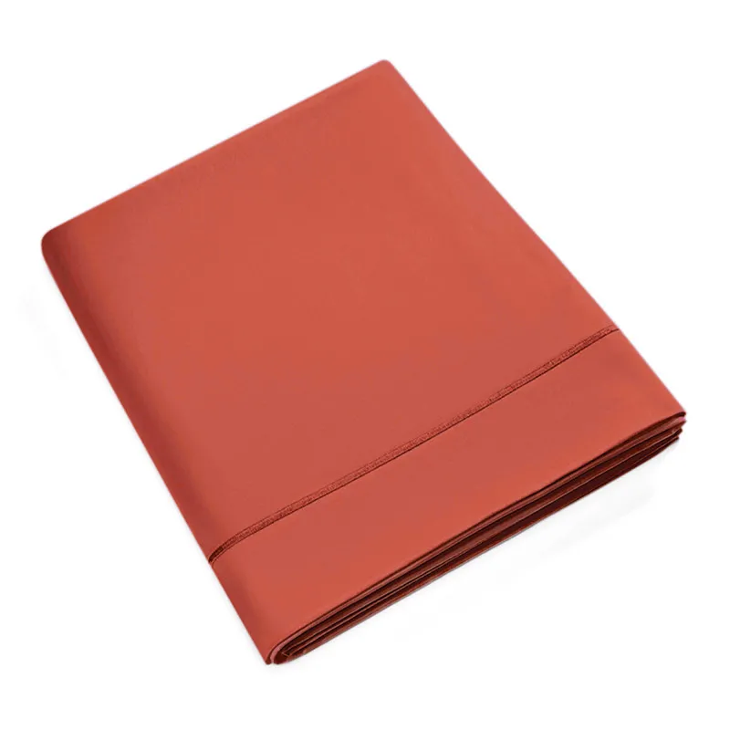 Drap plat percale de coton peigné "julian" toutes dimensions coton pur Rouge