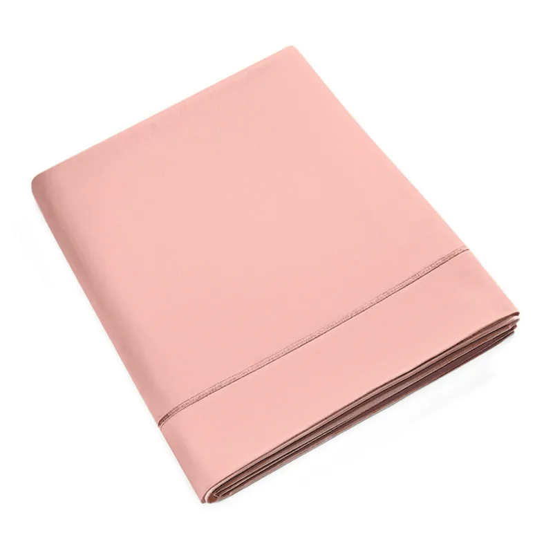 Drap plat percale de coton peigné "julian" toutes dimensions coton pur Rose