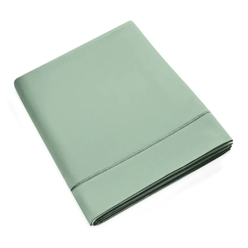 Drap plat percale de coton peigné "julian" toutes dimensions coton pur Vert