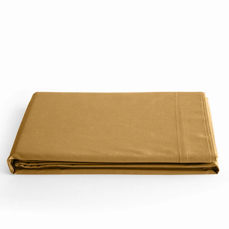 Drap plat "prémium" pour lit 1 place & 2 places Jaune