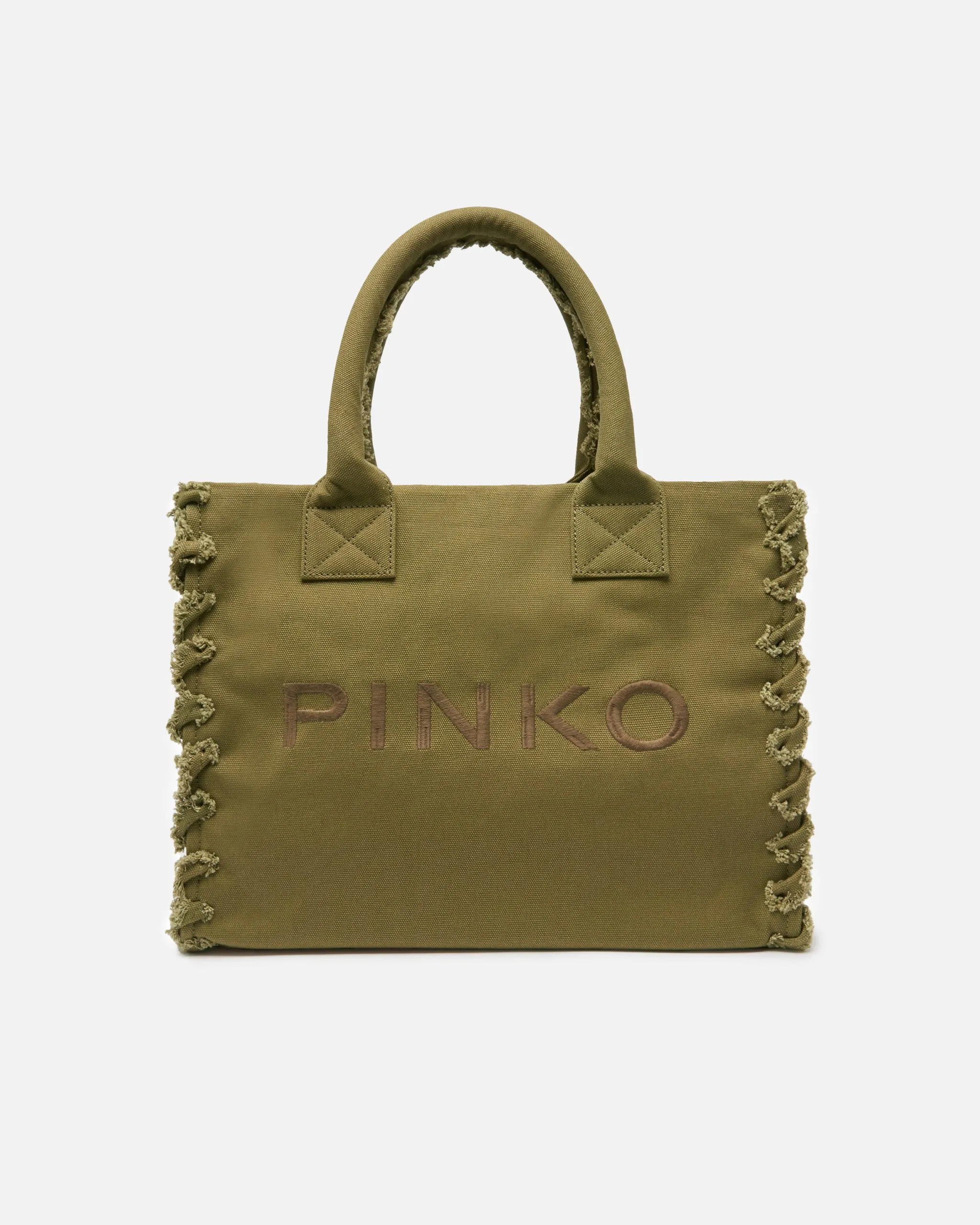 Cabas de plage en canvas recyclé Marron